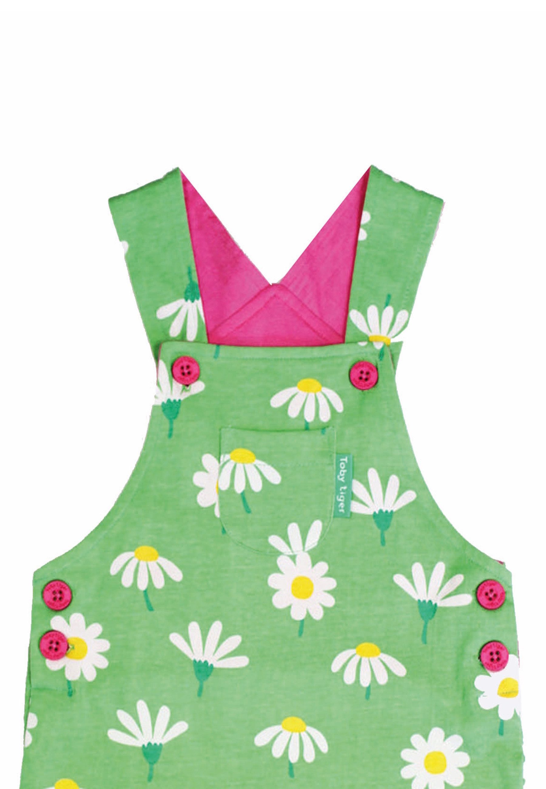 Toby Tiger Latzhose Latzhose mit Gänseblümchen Print