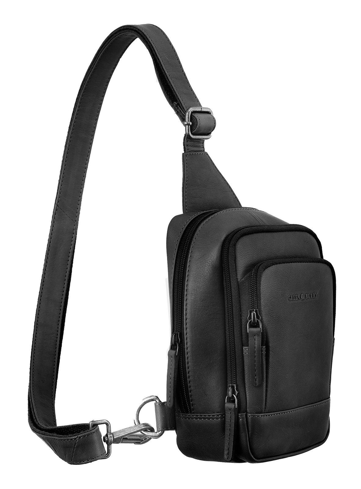 Greenburry Umhängetasche Crossover Bag II, aus echtem Ziegenleder