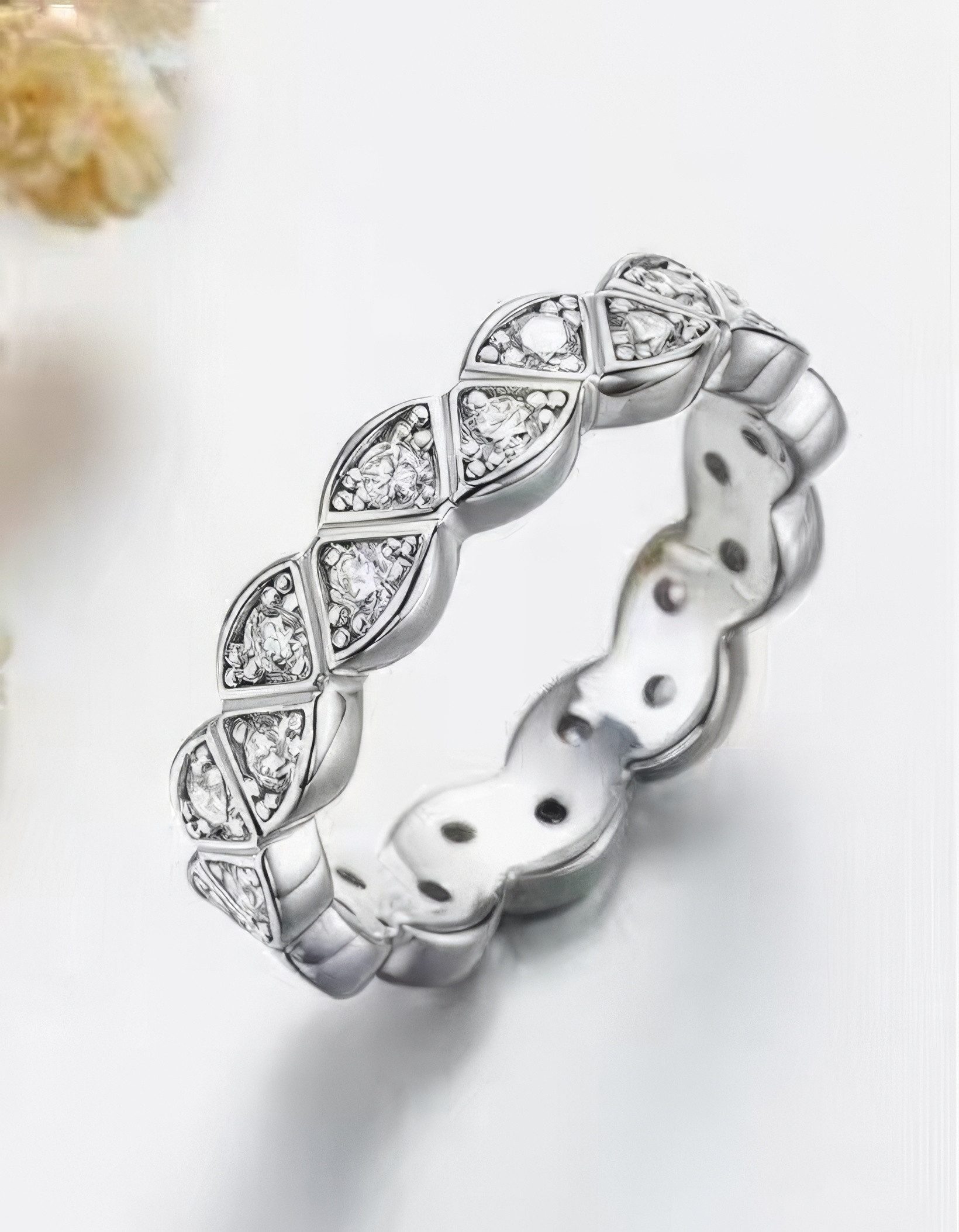 Jumpeak Diamantring Damen-Diamantring, Damenring aus 14k Gold, labordiamant, damen geschenk,Diamantring mit unregelmäßiger Form, geschenk für frau