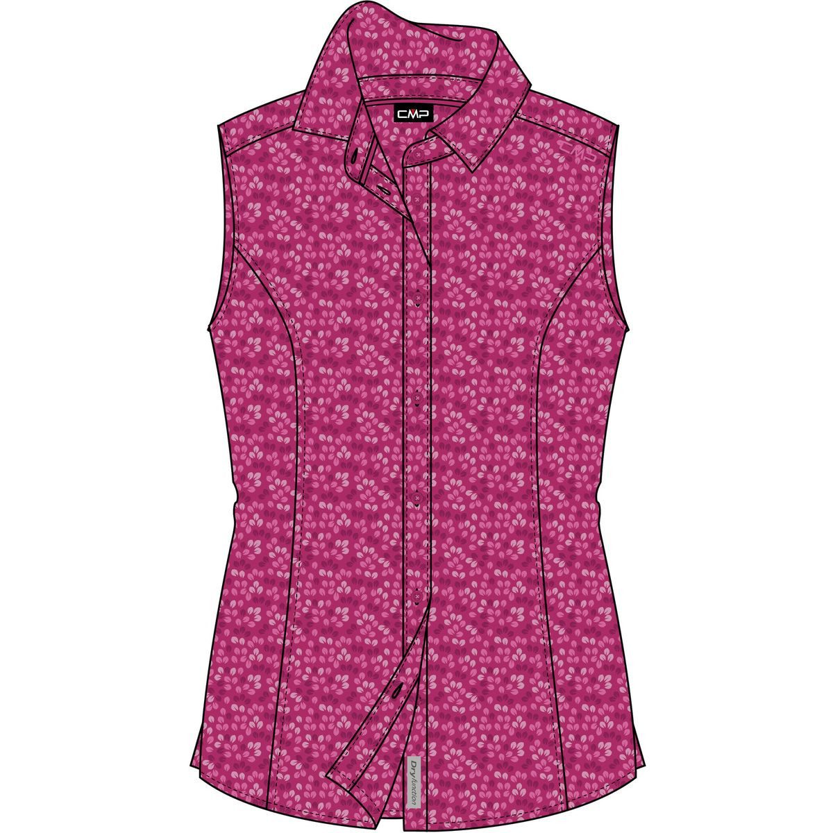 CMP Outdoorbluse Woman Shirt Ärmelloses Shirt mit Stretchmaterial, Dry Function-Technologie und