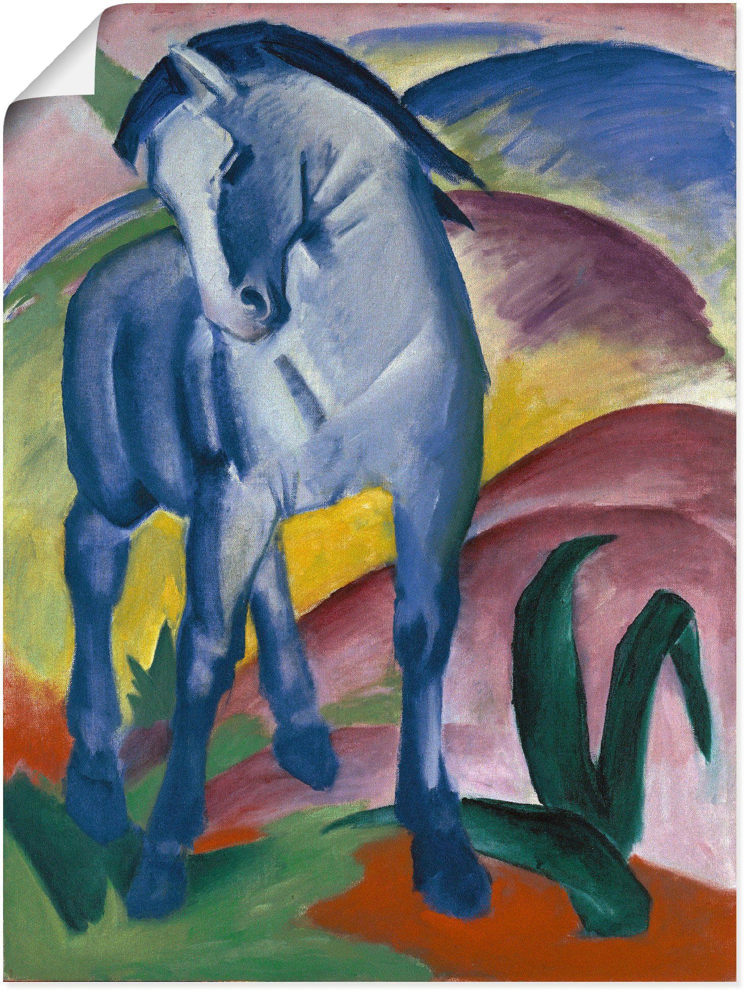 Artland Wandbild Blaues Pferd I. 1911., Haustiere (1 St), als Alubild, Outdoorbild, Leinwandbild, Плакат, Wandaufkleber