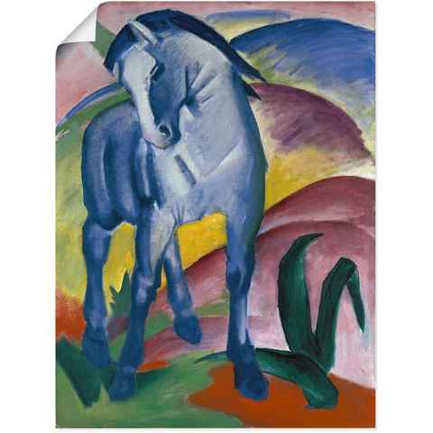 Artland Wandbild Blaues Pferd I. 1911., Haustiere (1 St), als Alubild, Outdoorbild, Leinwandbild, Poster, Wandaufkleber