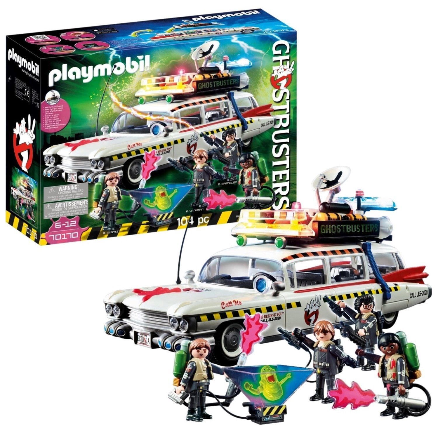 Playmobil® Spielwelt »Ghostbusters Ecto-1A Fahrzeug + 4 Figuren«, Geister  Geisterjäger 70170 Spielzeug-Set