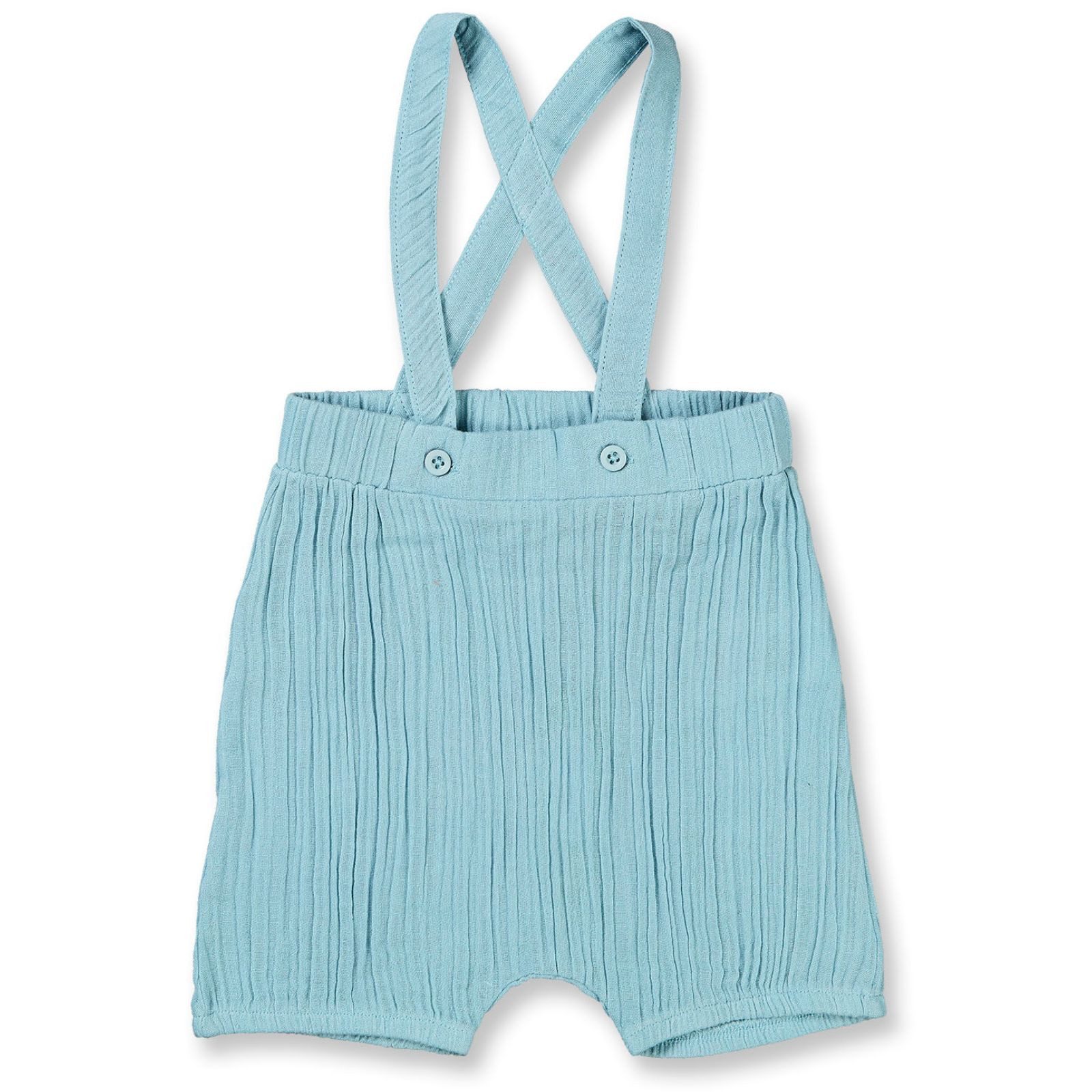 Sense Organics Shorts Sense Organics Naki Baby Latzhose Musselin Dusty Blue 9-12 M