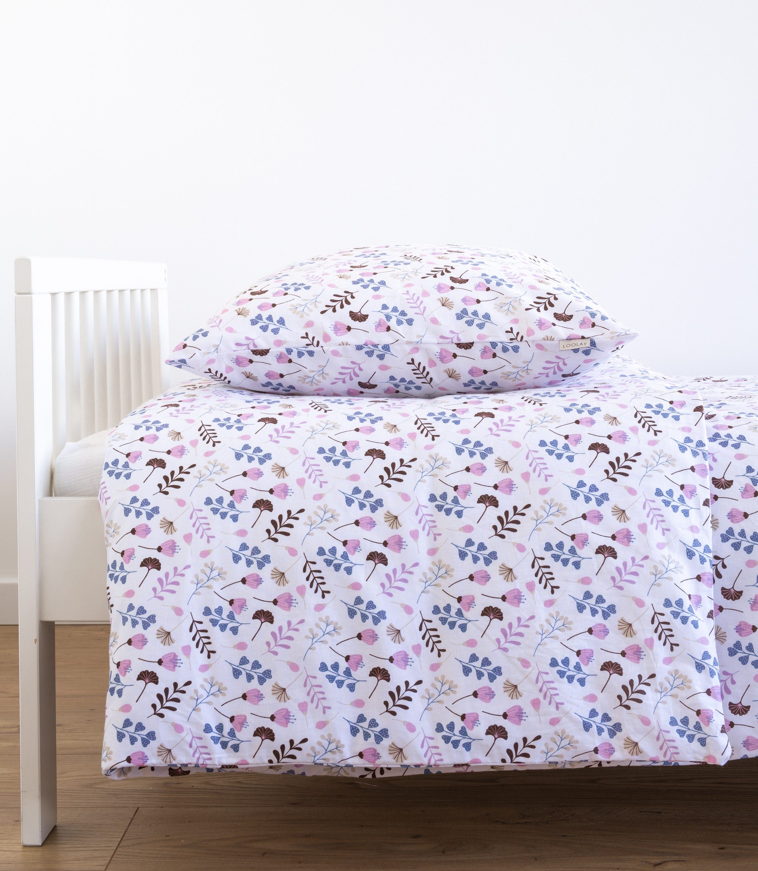 Loolay Bettwäsche Blumen ROSA Bunt Babybettwäsche günstig online kaufen