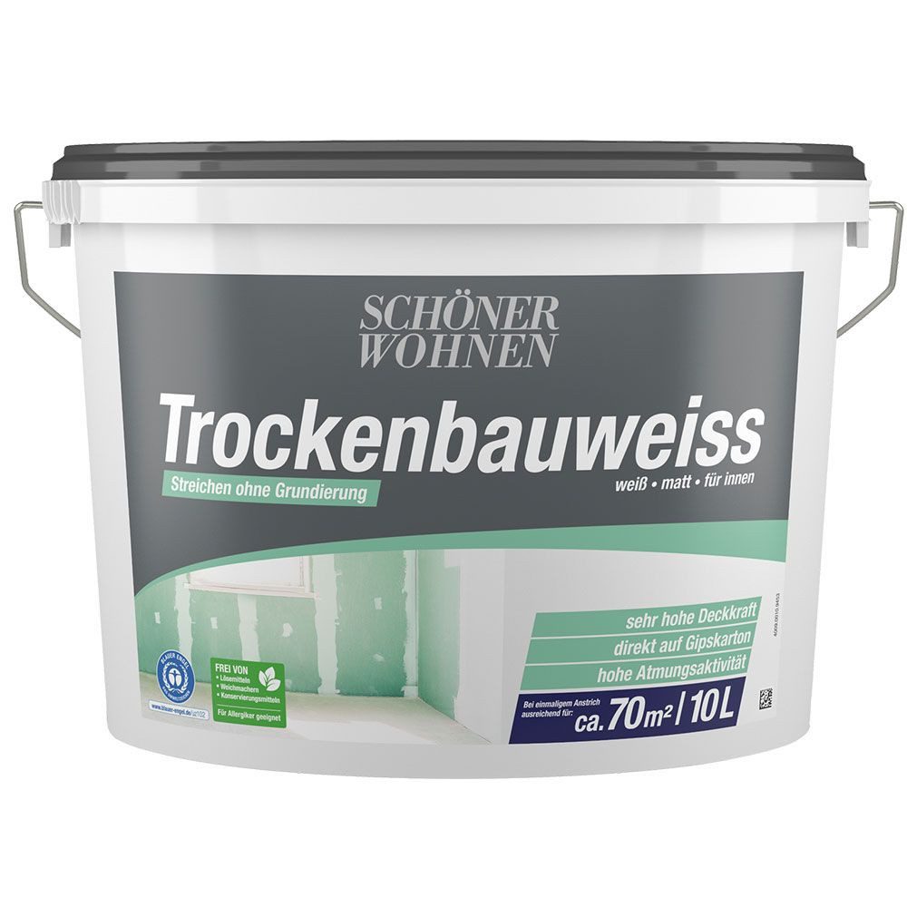 SCHÖNER WOHNEN FARBE Wandfarbe Schöner Wohnen Trockenbauweiss 10,0 Ltr.