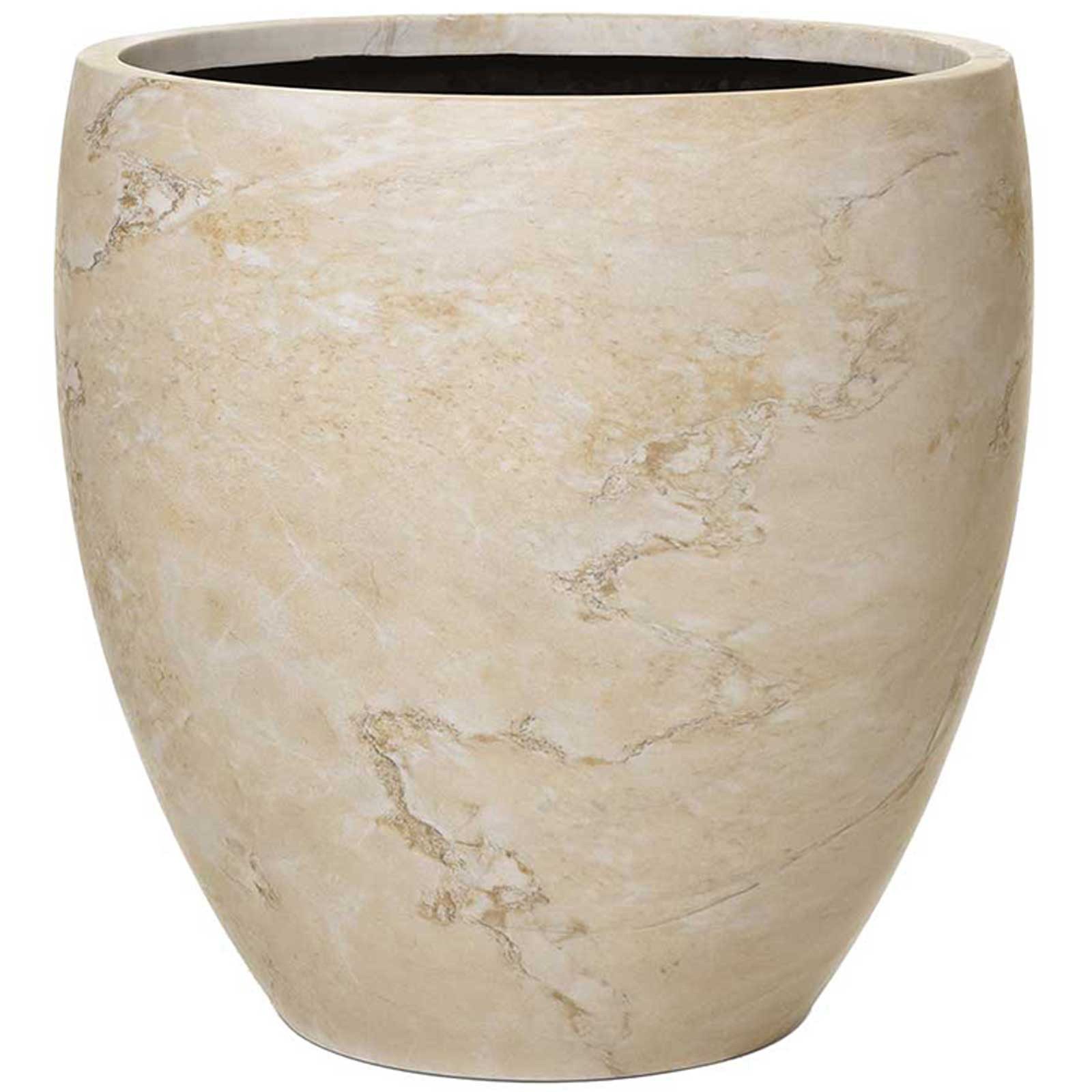 VIVANNO Blumentopf Fiberglas ANIRA Rund - Jurakalkstein Steinoptik (1 St), 45x46 cm