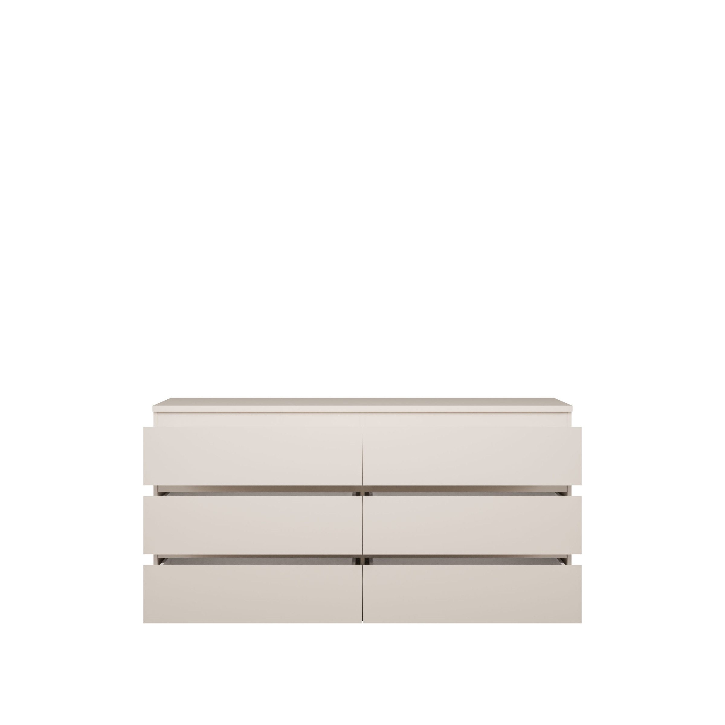PREISBRECHER Schubkastenkommode LISSON, in Sand - 153,5x79,9x42,2cm (BxHxT)