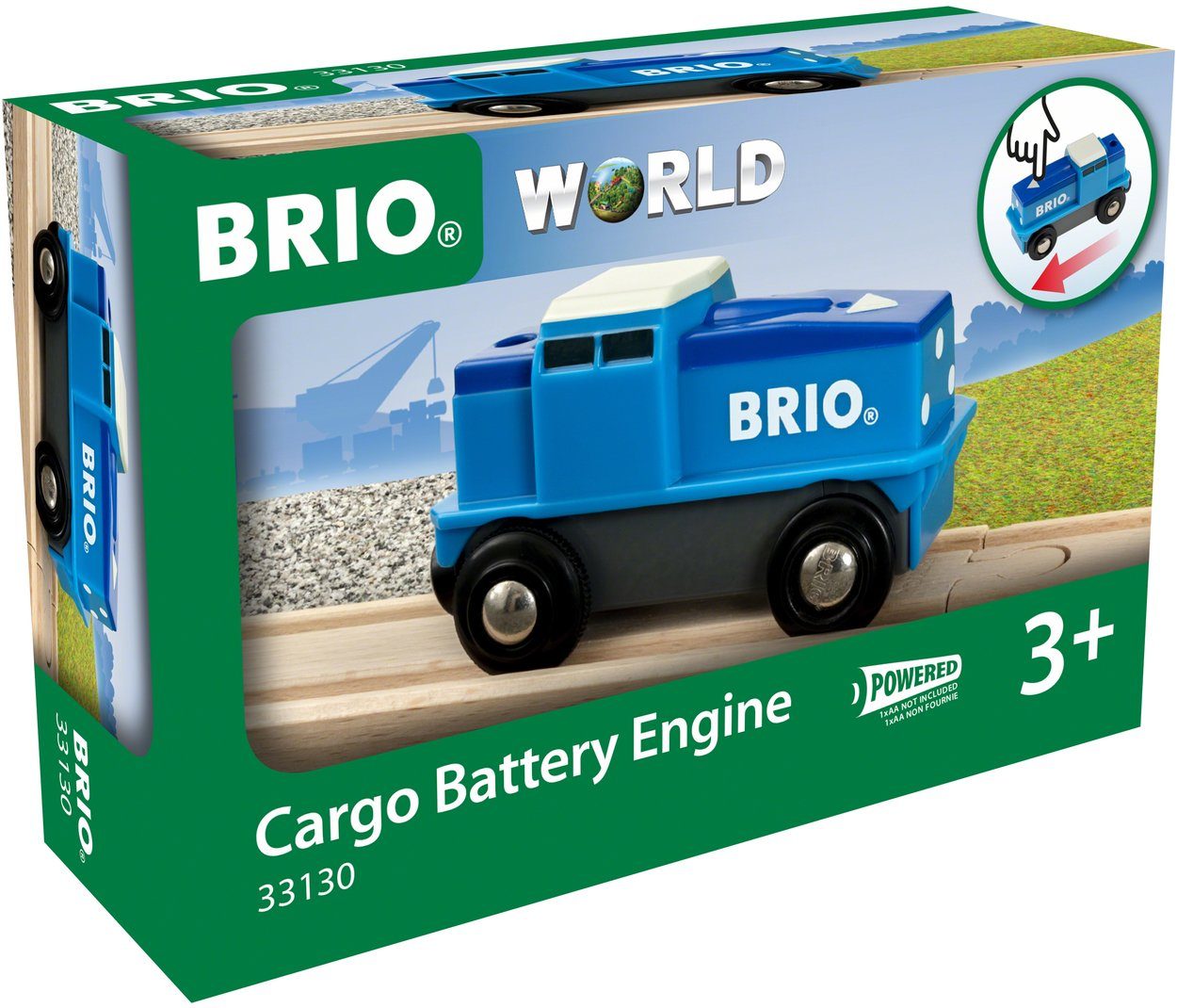 BRIO® Spielzeug-Lokomotive BRIO® WORLD, Blaue Batterie-Frachtlok günstig online kaufen