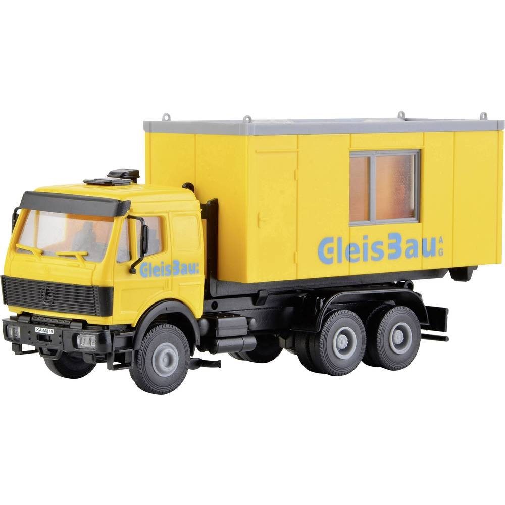 Modelleisenbahn-Straße H0 Mercedes Benz LP Wechsellader mit