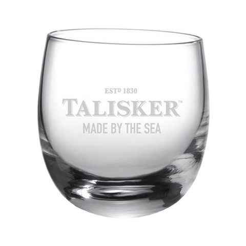 Talisker Whiskyglas Rocking Glas mit Logo und Schriftzug, 250 ml, Glas