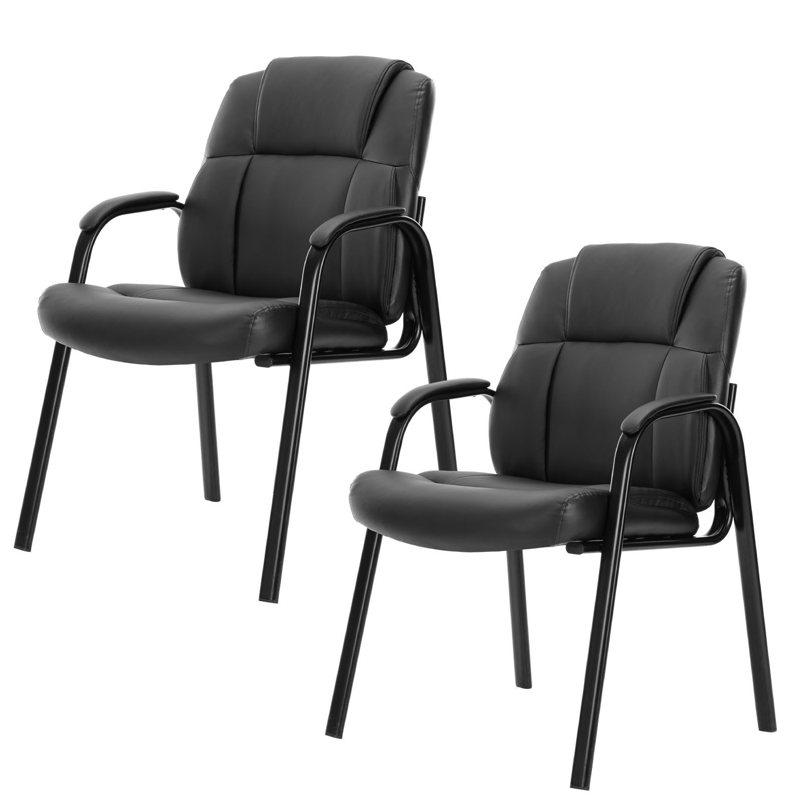 SURFOU Besucherstuhl 2er Stuhl Konferenzstuhl Freischwinger mit Armlehne Bürostuhl, Chefsessel Schreibtischstuhl Stuhl Office Chair Computerstuhl