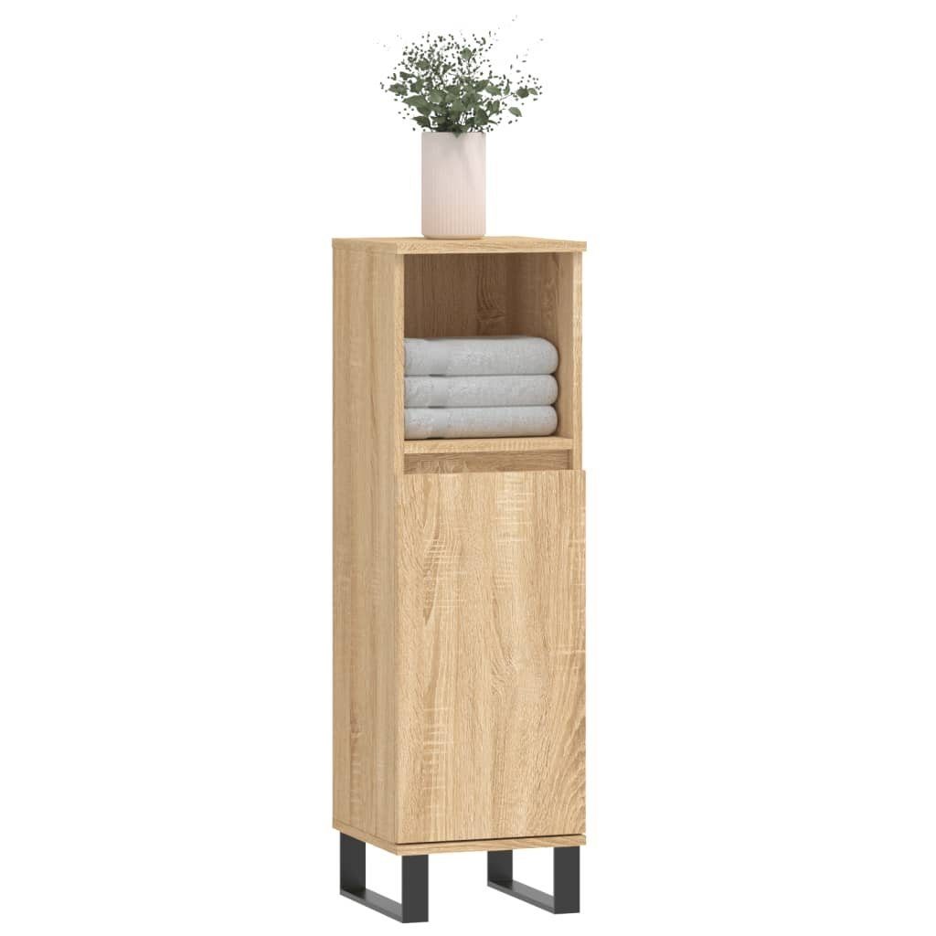 Badezimmerspiegelschrank Sonoma-Eiche vidaXL 30x30x100 Eiche Sonoma cm (1-St) Badschrank Holzwerkstoff