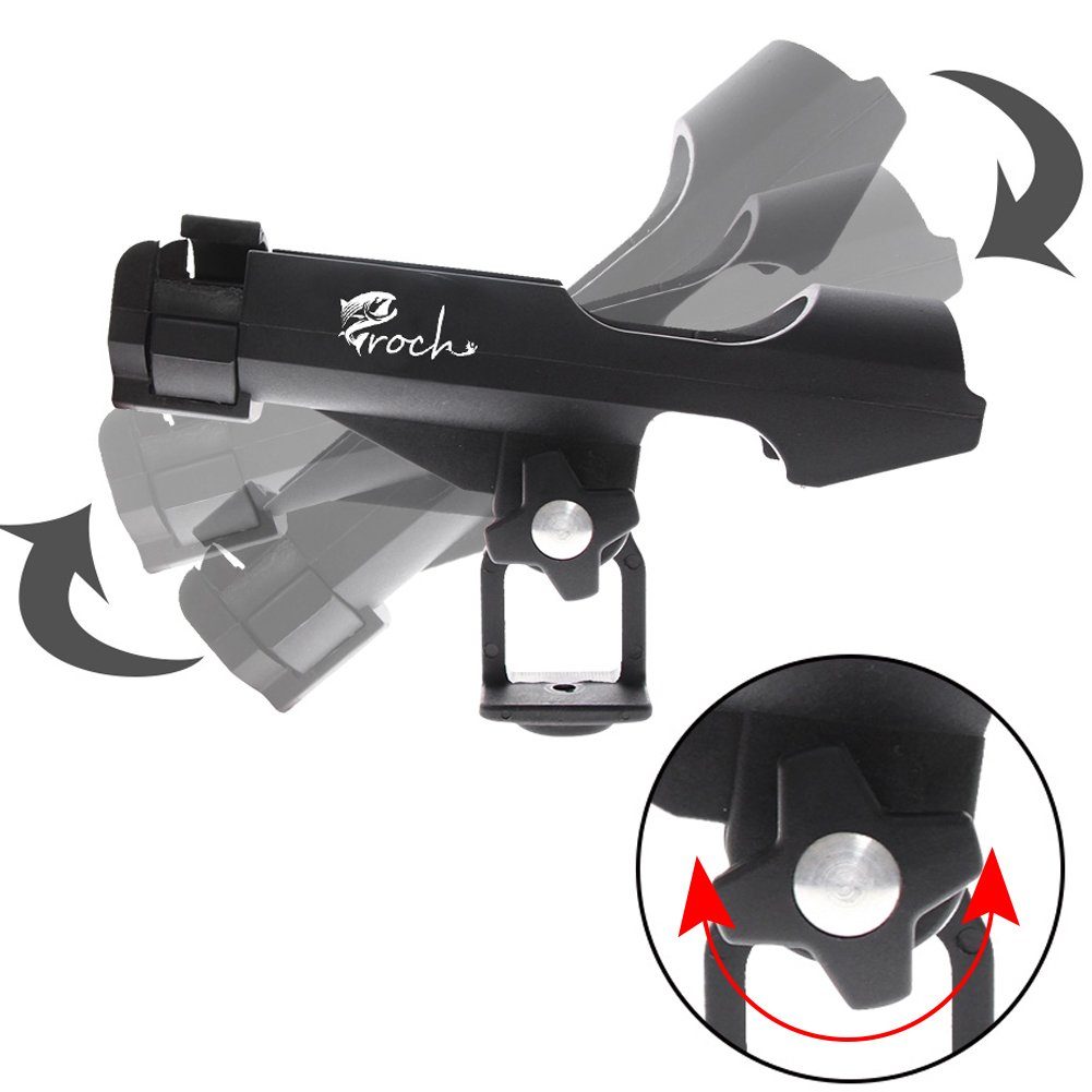 Croch Rutenhalter Boot, (360 Grad Drehung einfach einstellbar für Boot Kajak)