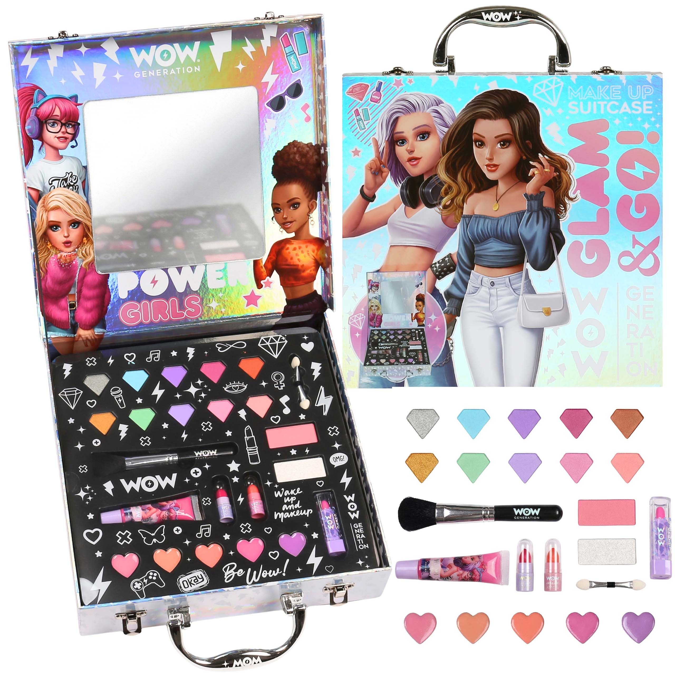 Sarcia.eu Make-up Set WOW Generation Schmink-Set für Mädchen im Koffer mit Spiegel, 23 Teile
