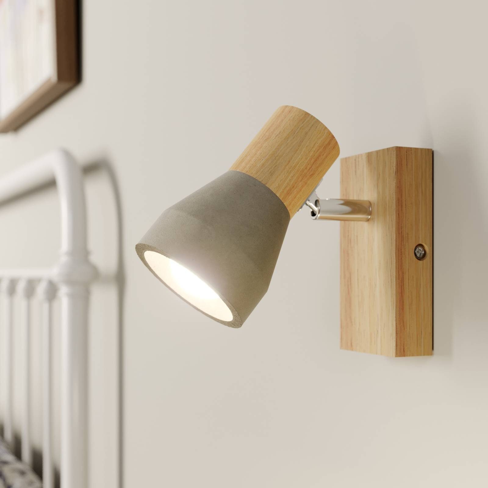 Lindby Strahler Filiz, Skandinavisch, Beton, Holz, günstig online kaufen