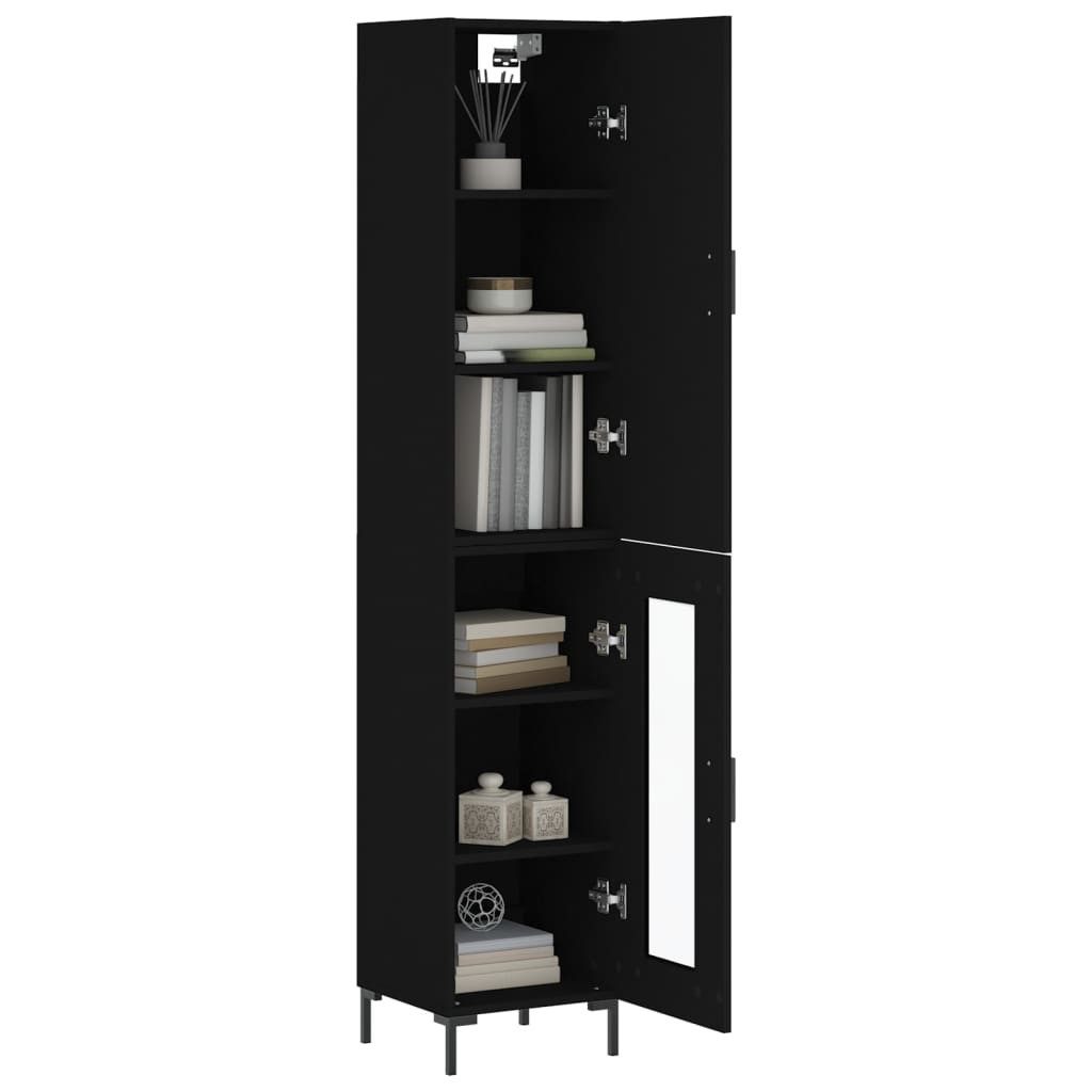 vidaXL Highboard Highboard Schwarz 34,5x34x180 cm günstig online kaufen