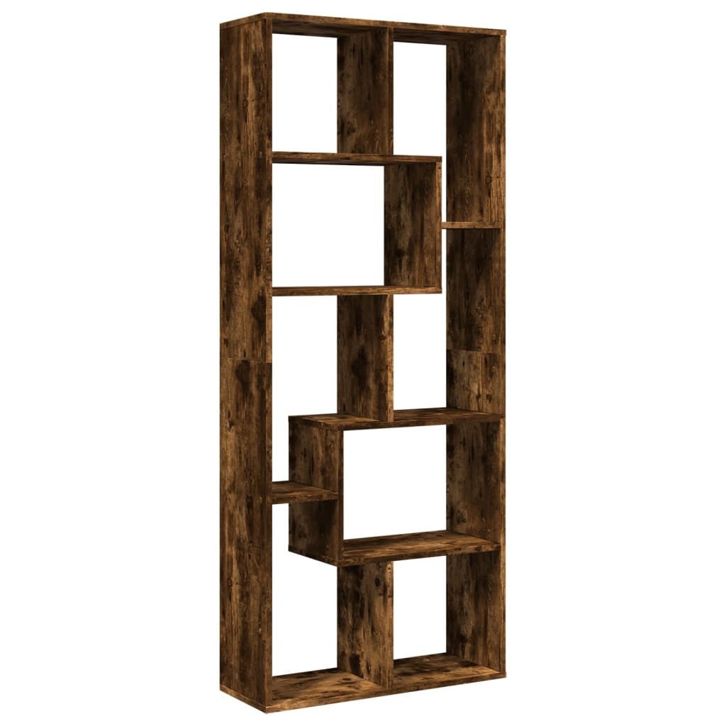 vidaXL Bücherregal Raumteiler-Bücherregal Räuchereiche 67x25x161,5cm Holzwe günstig online kaufen
