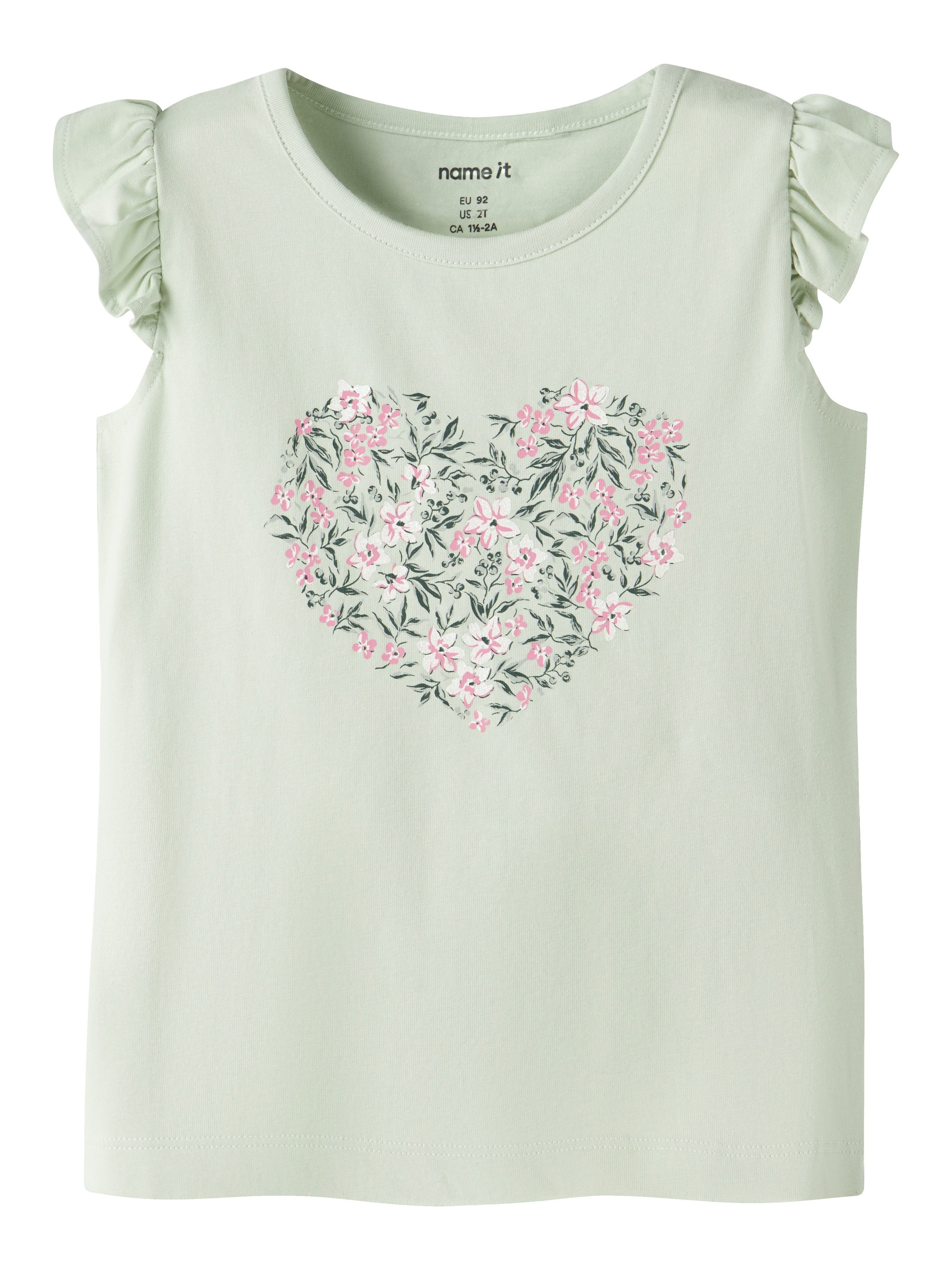 Name It T-Shirt NMFVAYANA CAPSL TOP Baumwollmischung, regular fit