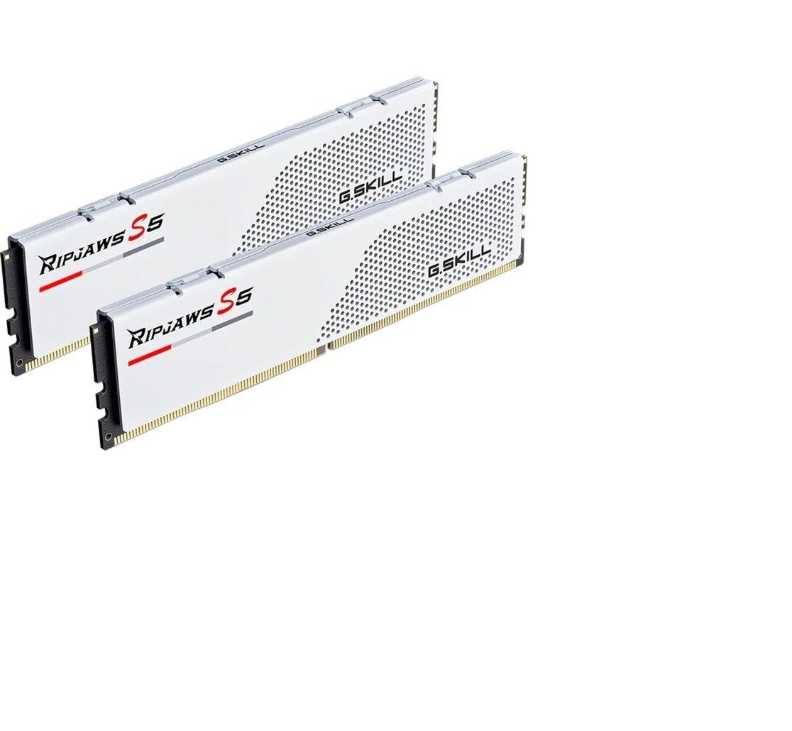 G.Skill Ripjaws S5 32GB (2x 16GB) DDR5-6000 CL30 PC-Arbeitsspeicher (CL30 Timing, XMP 3.0, Low Profile, White Heatspreader)