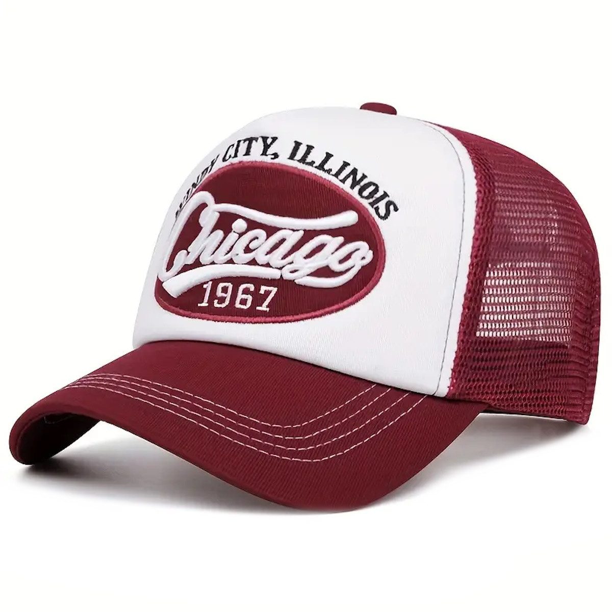 Sporty Trucker Cap Chicago Vintage Trucker Mesh Baseballcap