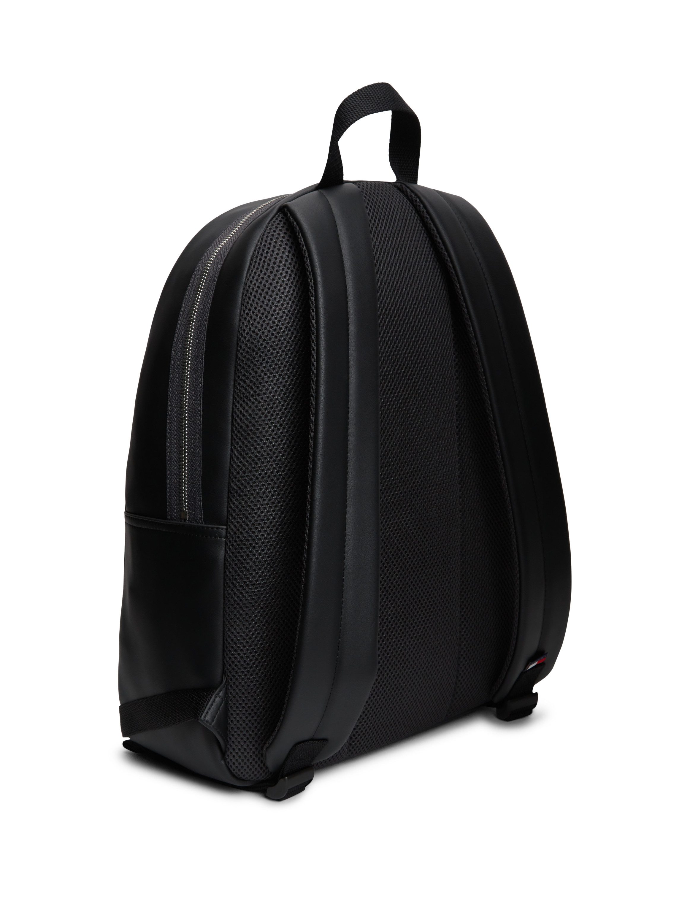 Tommy Jeans Rucksack TJM ELEVATED PU BACKPACK, Unisex Freizeitrucksack, Businessrucksack mit Logo-Aufnäher