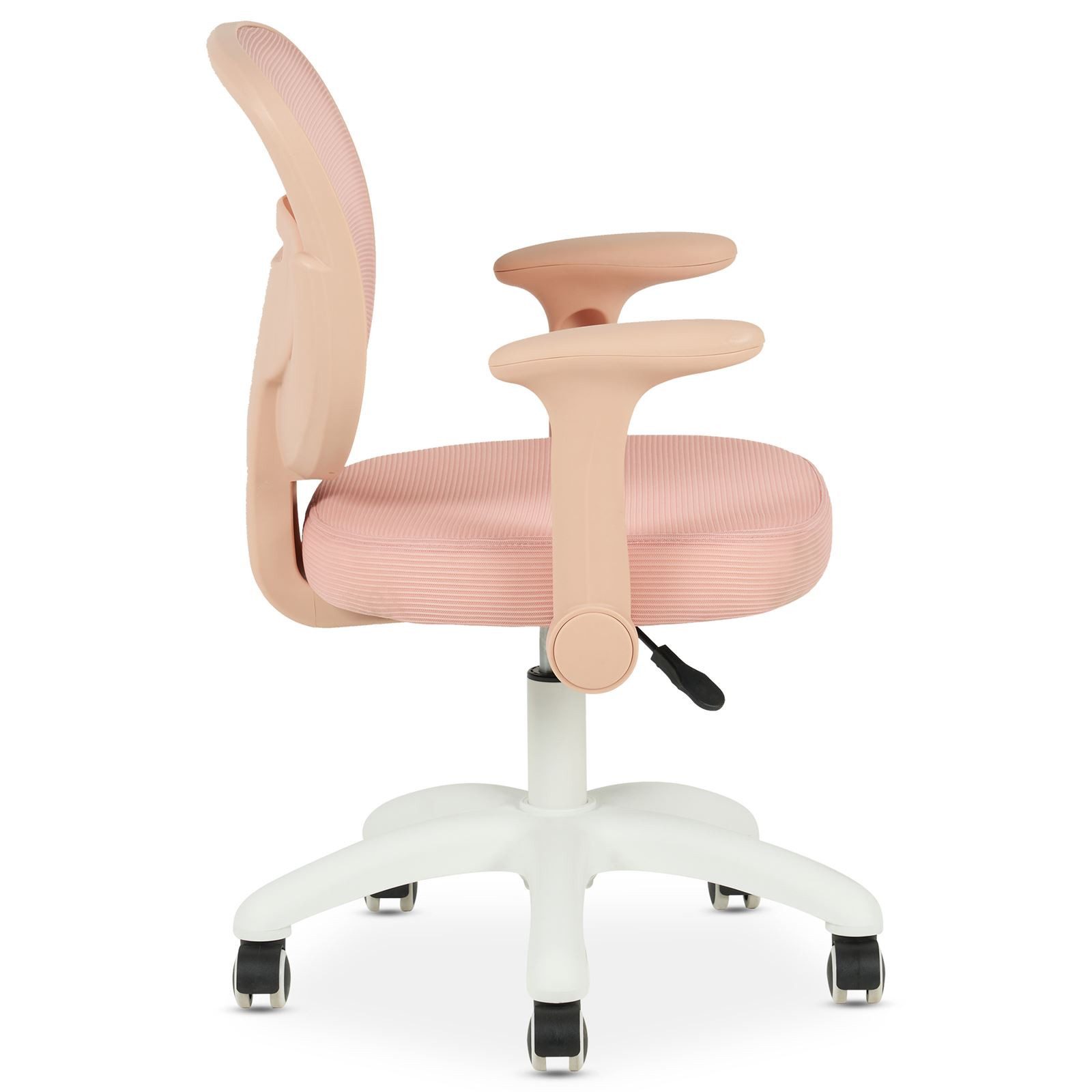 IDIMEX Schreibtischstuhl AMELIA, ergonomischer Kinder Bürostuhl höhenverstellbar mit Armlehnen Rosa