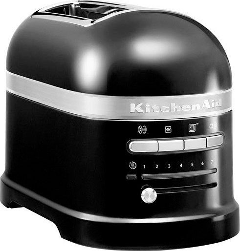 KitchenAid Toaster Artisan 5KMT2204EOB ONYX BLACK, 2 kurze Schlitze, für 2 Scheiben, 1250 W, mit Sandwichzange