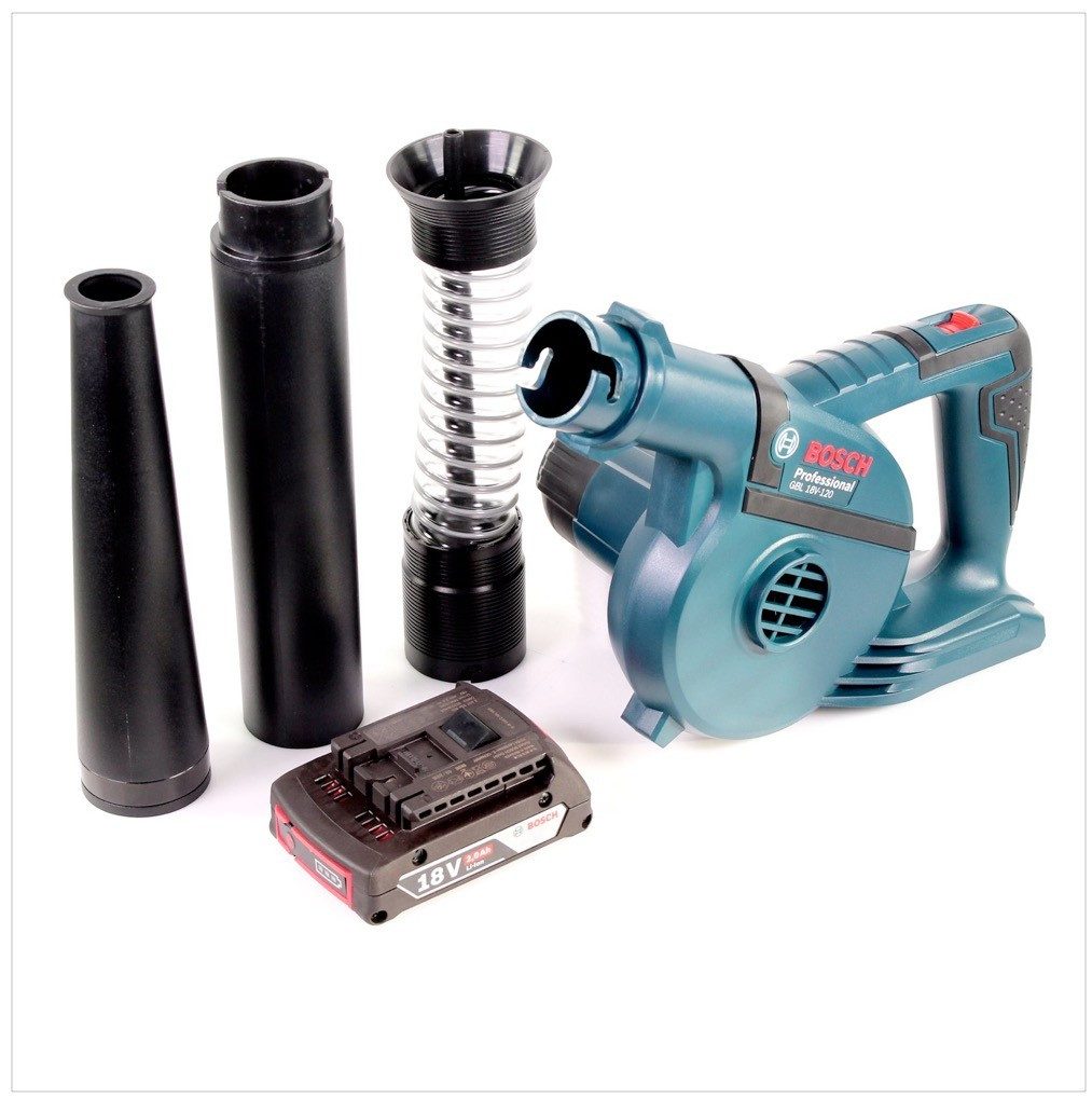 Bosch Professional Akku-Laubbläser GBL 18 V-120 Akku Gebläse Laubbläser mit 1 x Bosch GBA 18 V 2,0 Ah