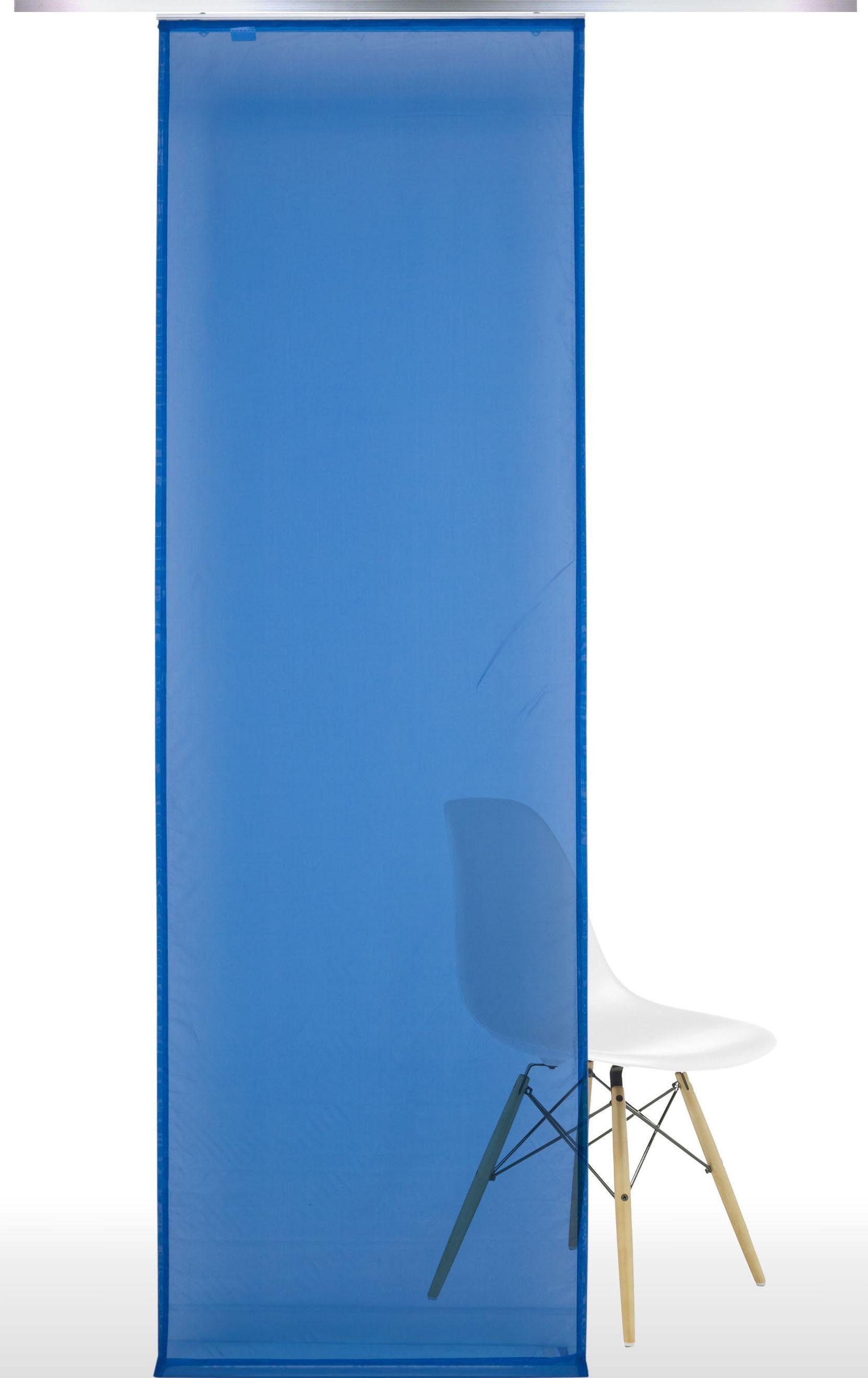 Schiebegardine, Liedeco, (1 Farben transparent, HxB: verfügbar Klettband verschiedene 245x60, St)