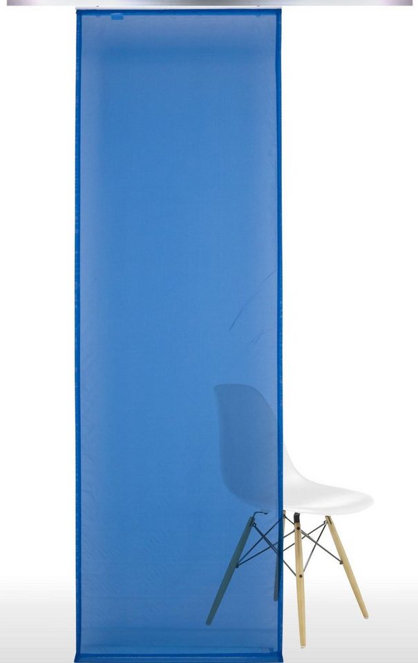 Schiebegardine, Liedeco, Klettband (1 St), transparent, HxB: 245x60,  verschiedene Farben verfügbar