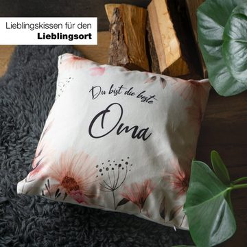 ILP Dekokissen Kissen für Oma mit Spruch, Oma Geschenk Weihnachten mit Geschenktasche