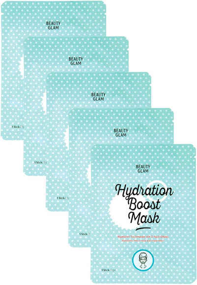 BEAUTY GLAM Gesichtsmasken-Set Hydration Boost Mask, 5-tlg.
