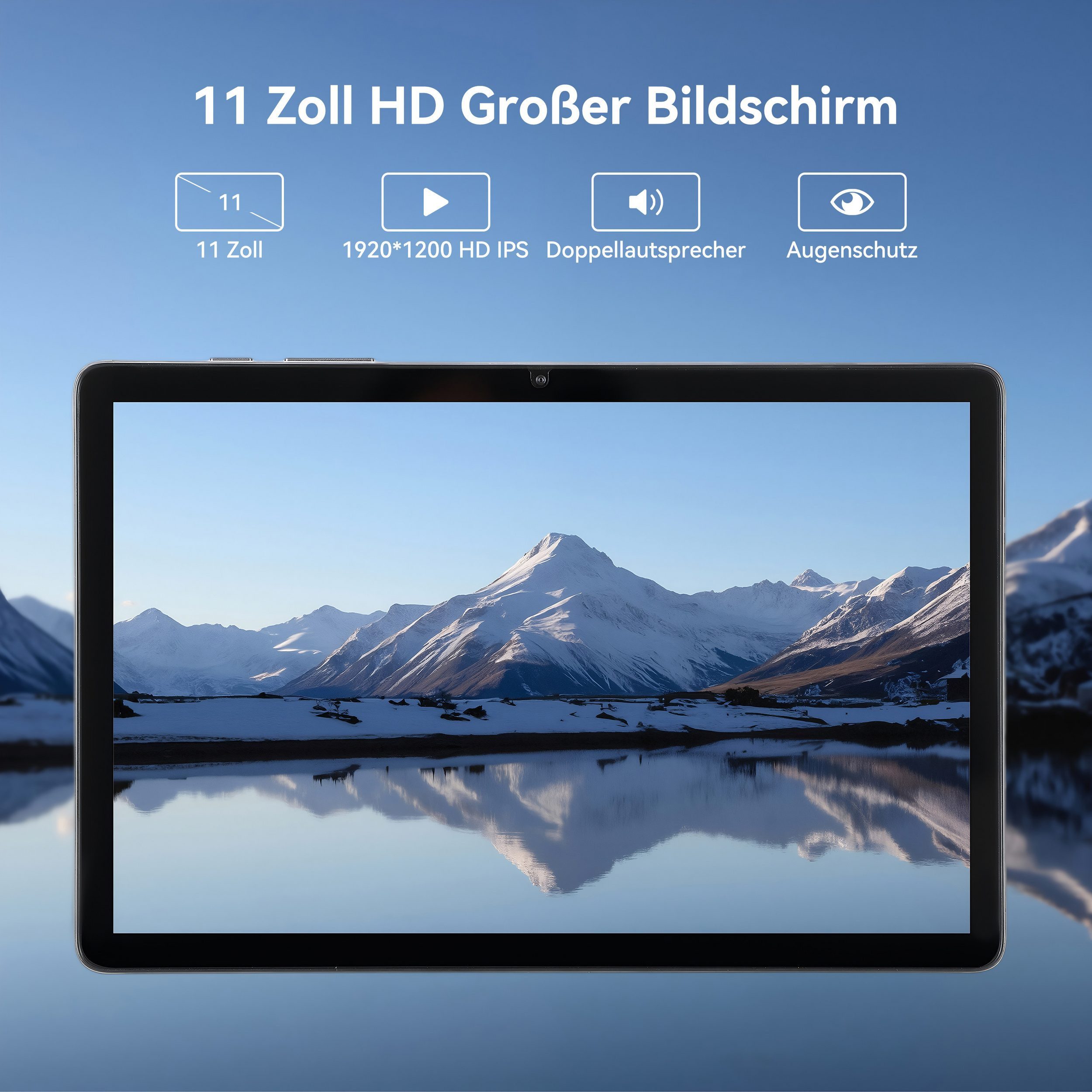 oyajia 11" Android 15 mit Tastatur, Stift, (12+128)GB, 8000mAh, Gemini AI Tablet (11", 128 GB, Android 15, 2G (GSM), 3G (WCDMA), 4G (LTE), 12 GB RAM (6 GB + 6 GB erweiterter RAM), Octa-Core,90 Hz,16MP,5G WIFI)
