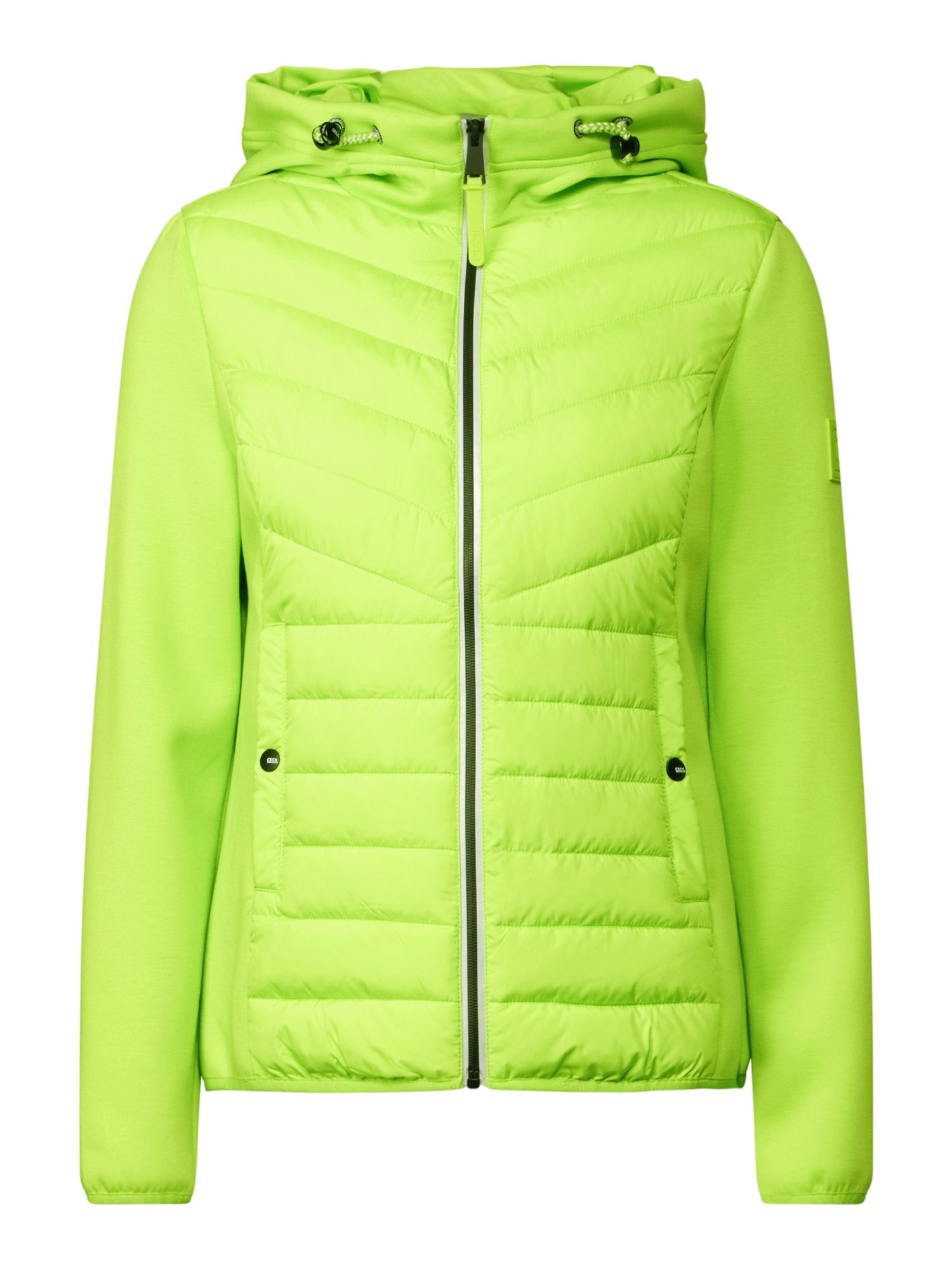 CECIL Outdoorjacke grün,Casual,Polyester,Unifarben,Stehkragen,Lang,Regular Fit