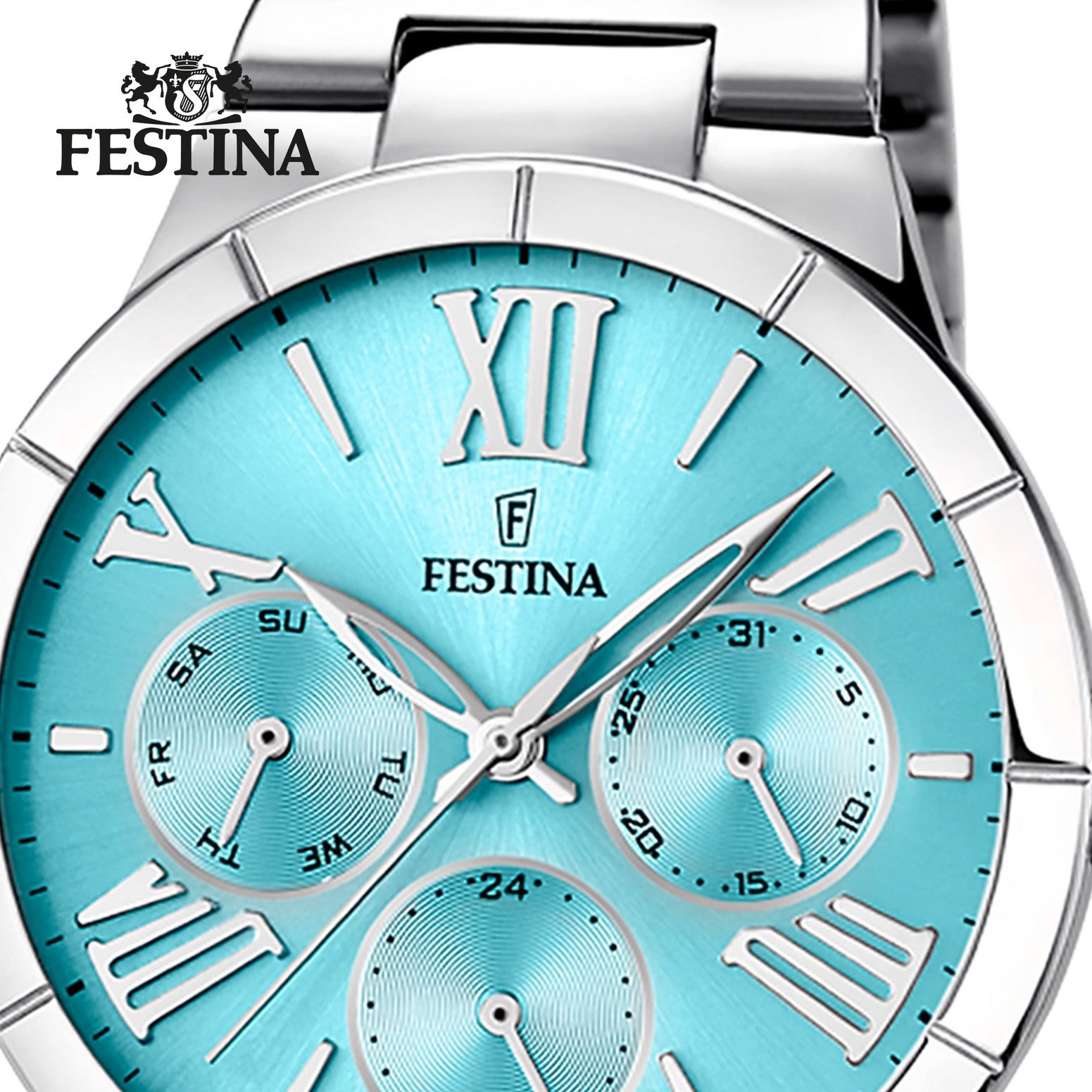 Festina Multifunktionsuhr Festina Damenuhr Edelstahl silber, günstig online kaufen