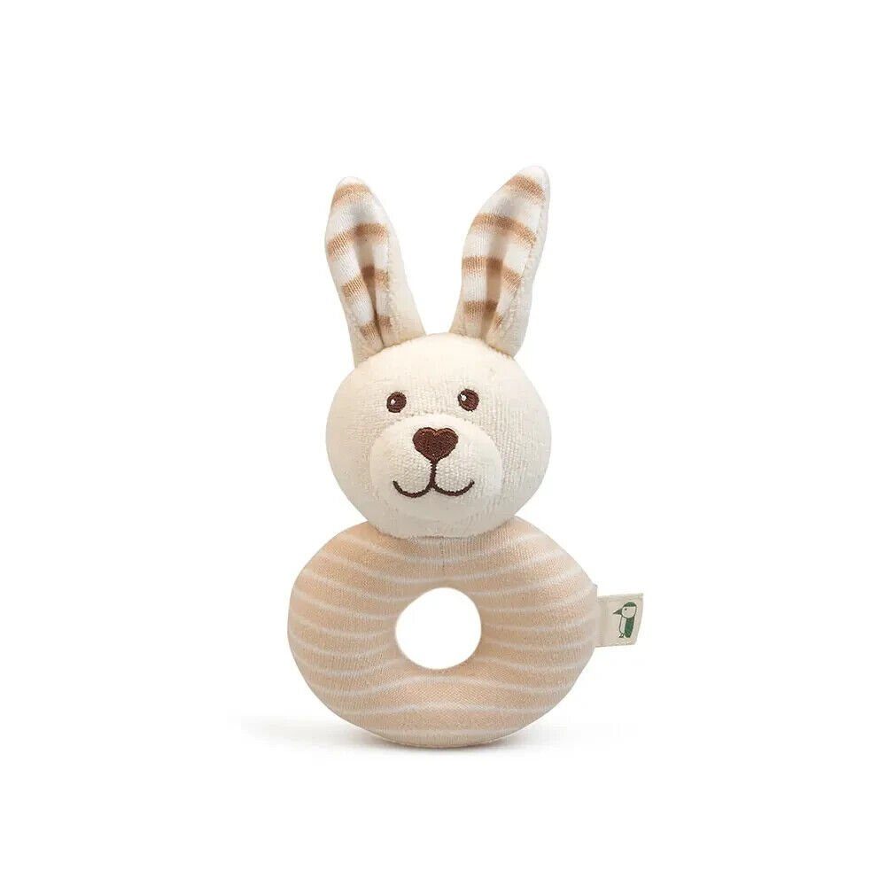 GRÜNSPECHT Rassel Bio- Stoffrassel Hase beige Plüschhase Greifling Baby 619-00 (1-tlg)
