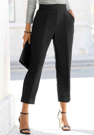 LASCANA Schlupfhose mit gekrempeltem Hosensaum, elegante Anzughose, Business-Look