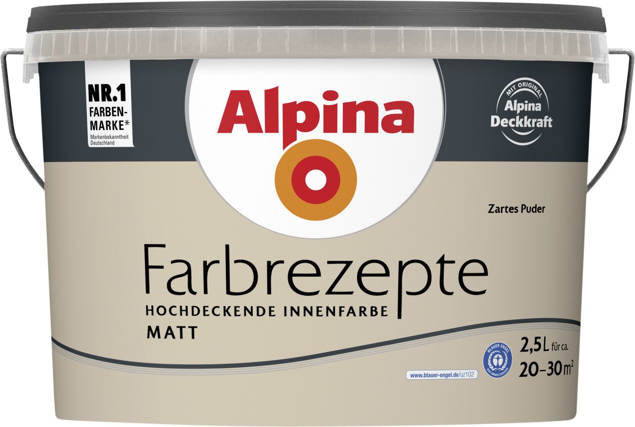 Alpina Wandfarbe Alpina Farbrezepte Zartes Puder matt 2,5 L