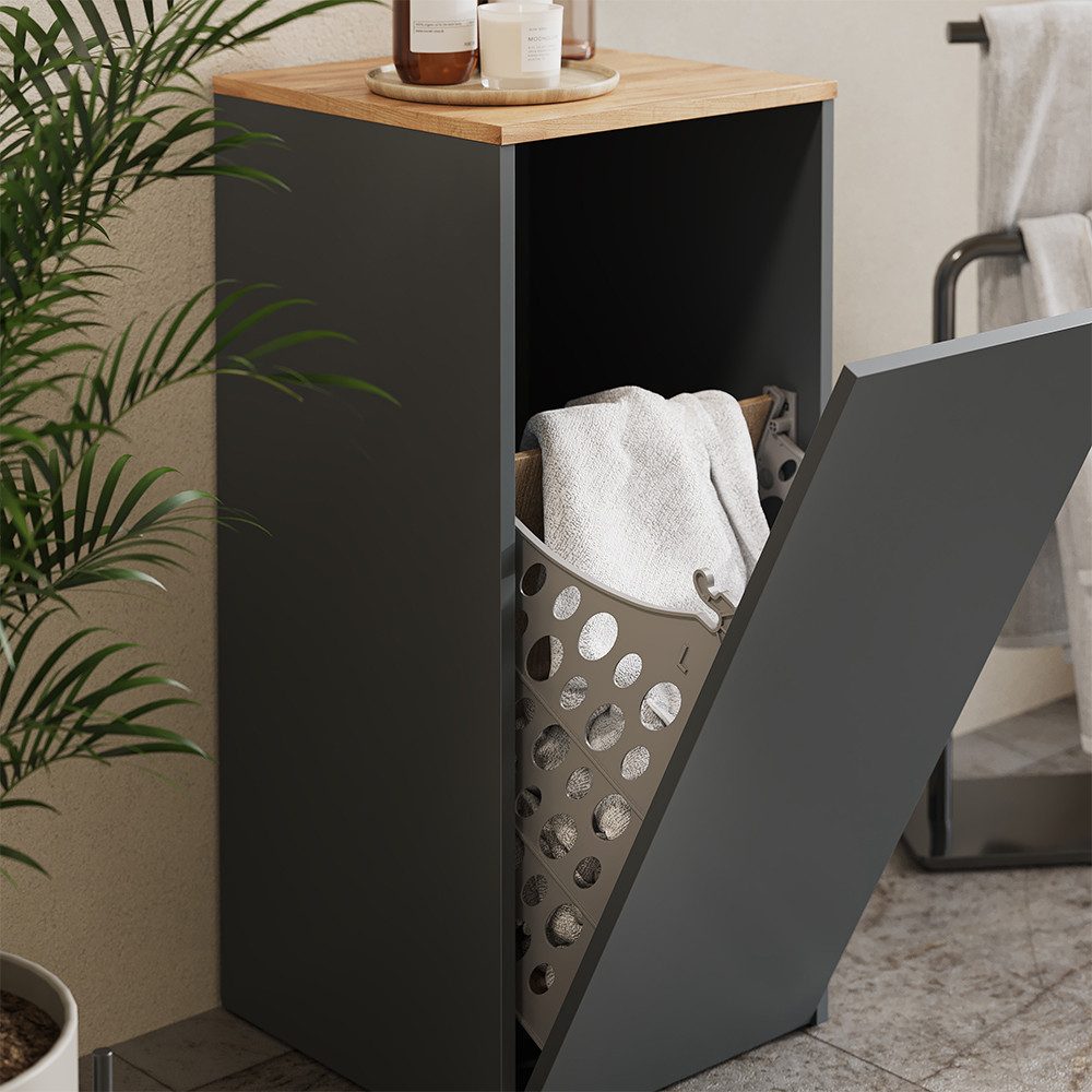 Vicco Wäscheschrank Viktor, Anthrazit/Goldkraft Eiche/Goldkraft Eiche, 40.2 günstig online kaufen