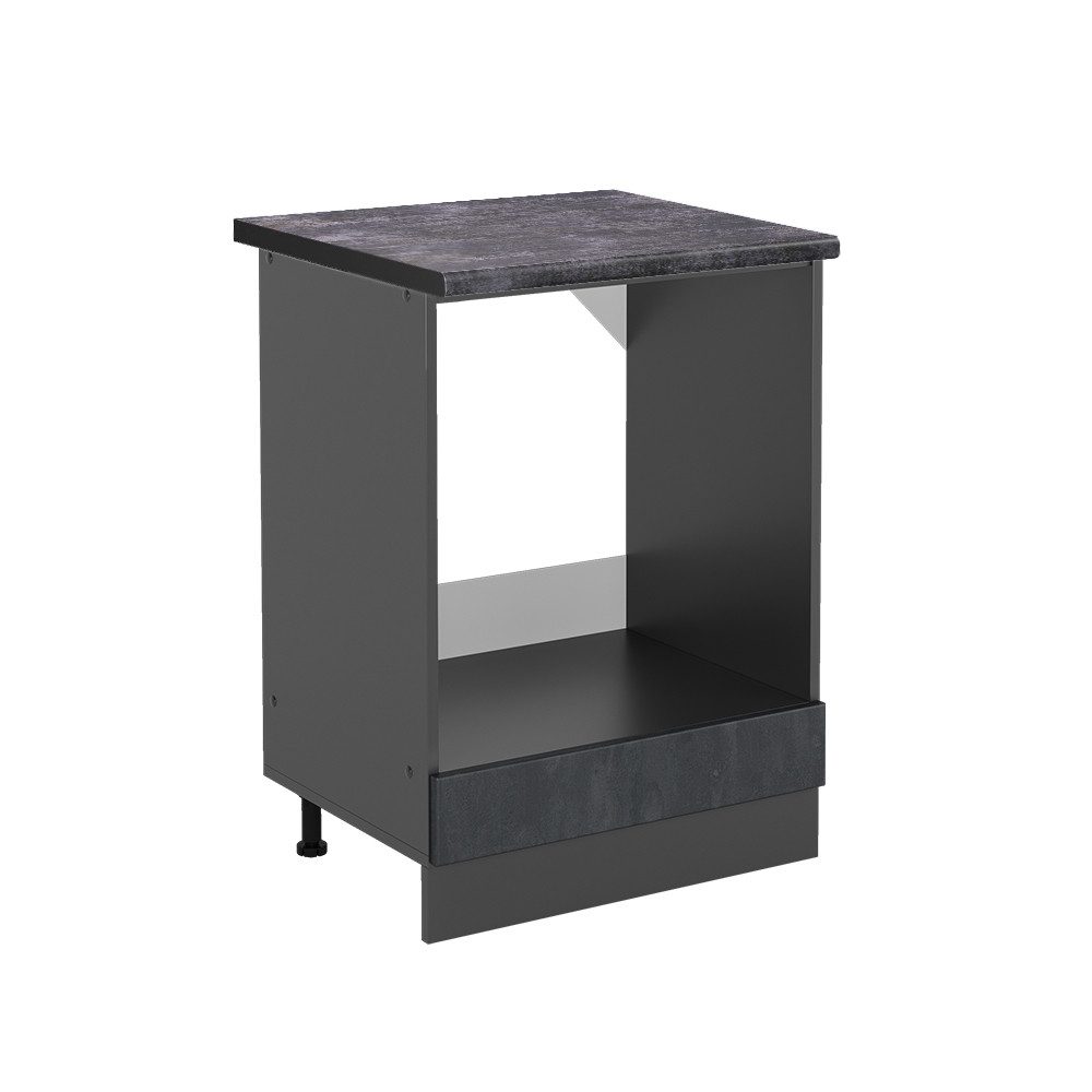 Vicco Herdumbauschrank R-Line Schwarz Beton/Anthrazit 60 cm AP Anthrazit günstig online kaufen