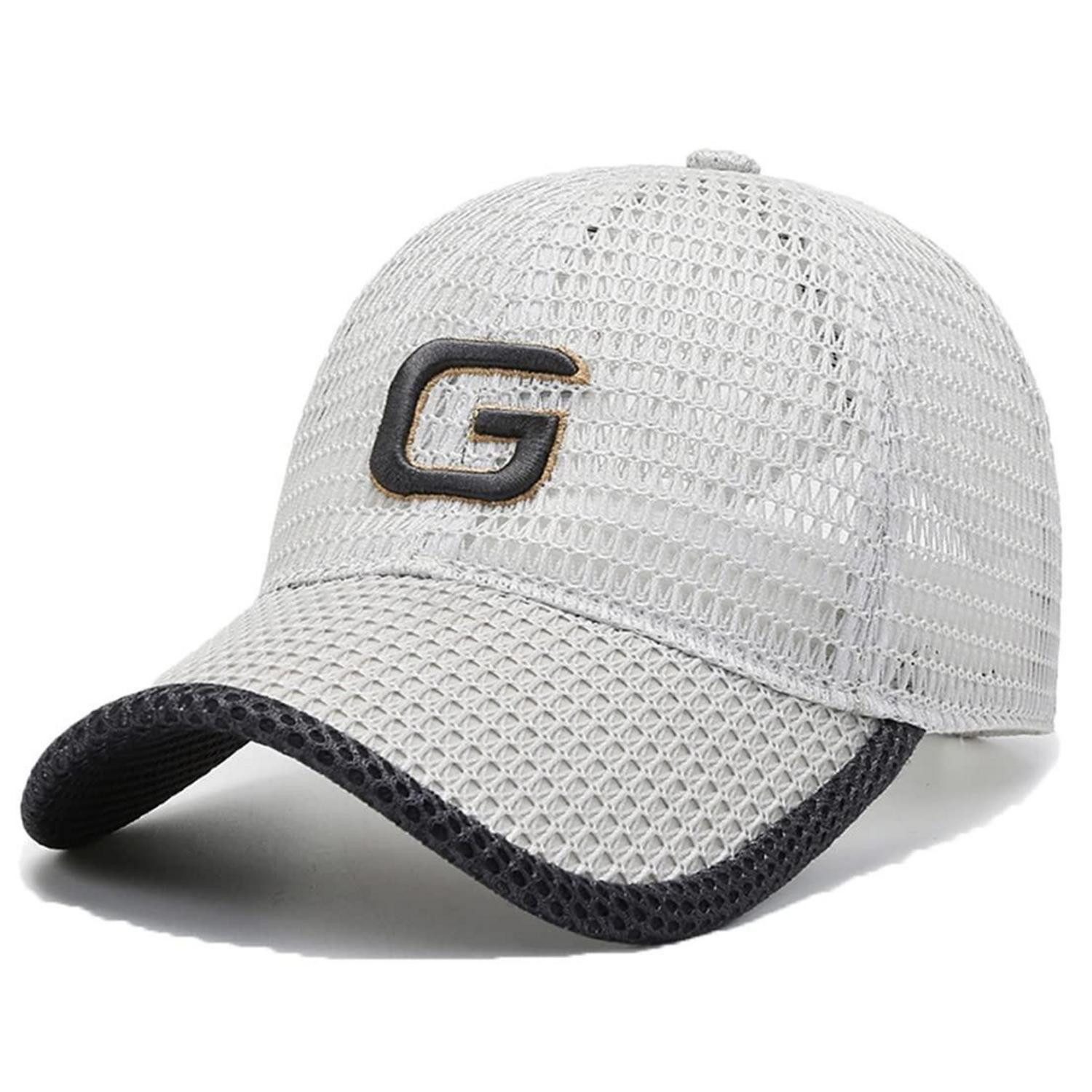 Baseball Cap Baseballcap Herren Damen Mesh Sonnenhut Sport Einheitsgröße 1 Weiß