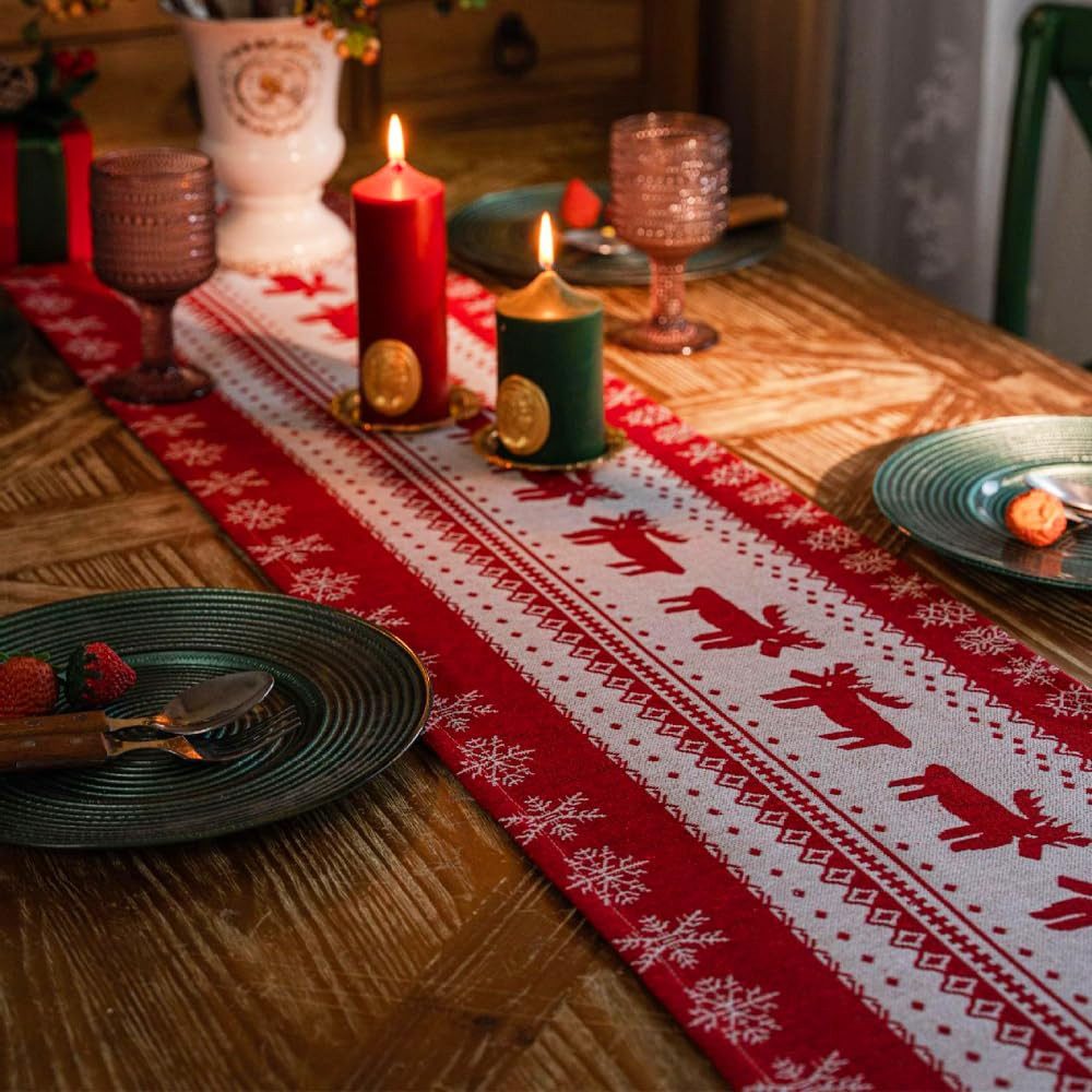FOUORTUNATE-BEE Tischläufer Weihnachtsdeko Innen Tischläufer Weihnachten günstig online kaufen