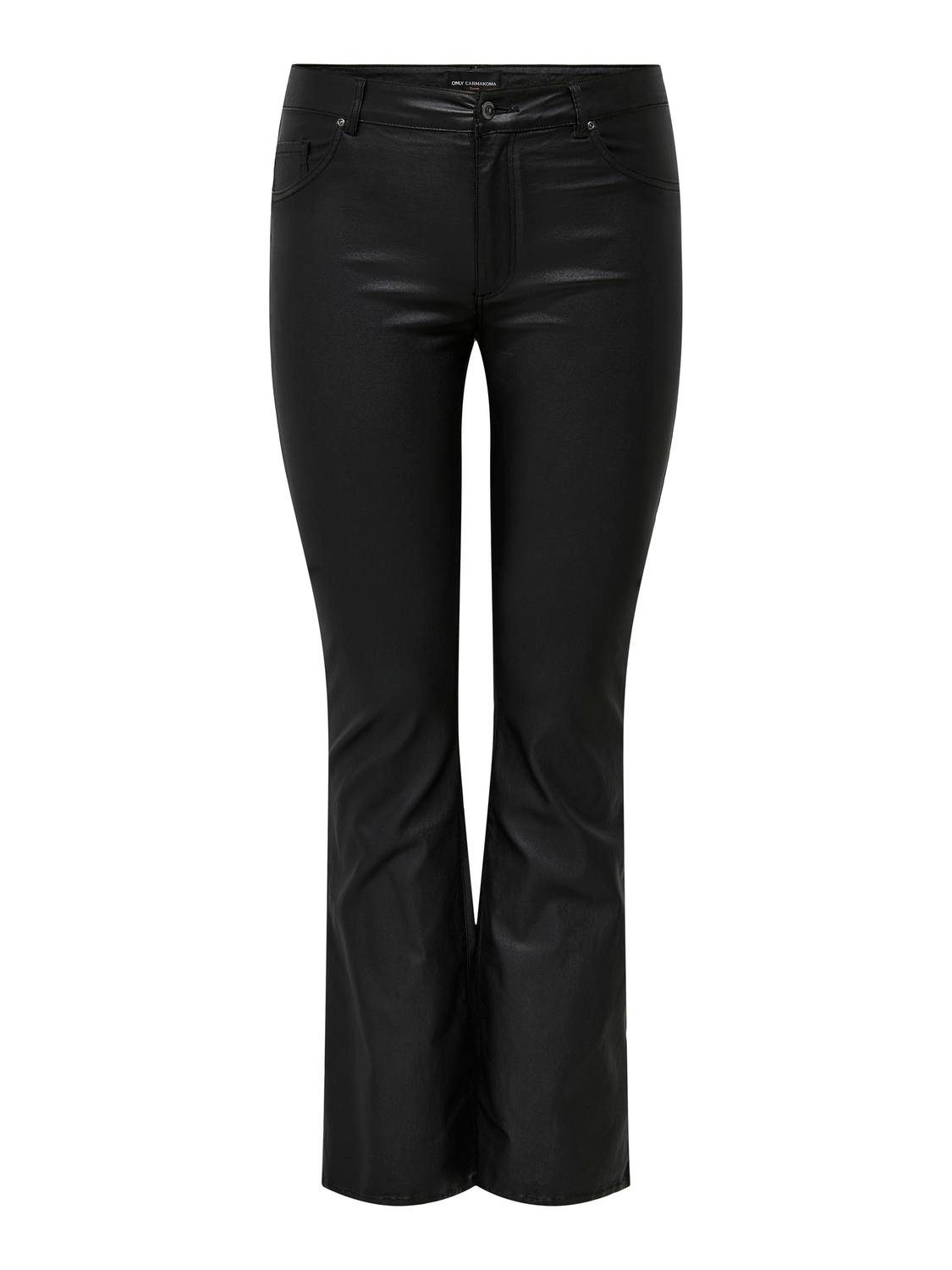 ONLY CARMAKOMA Lederimitathose CARBLUSH MID FLARED günstig online kaufen