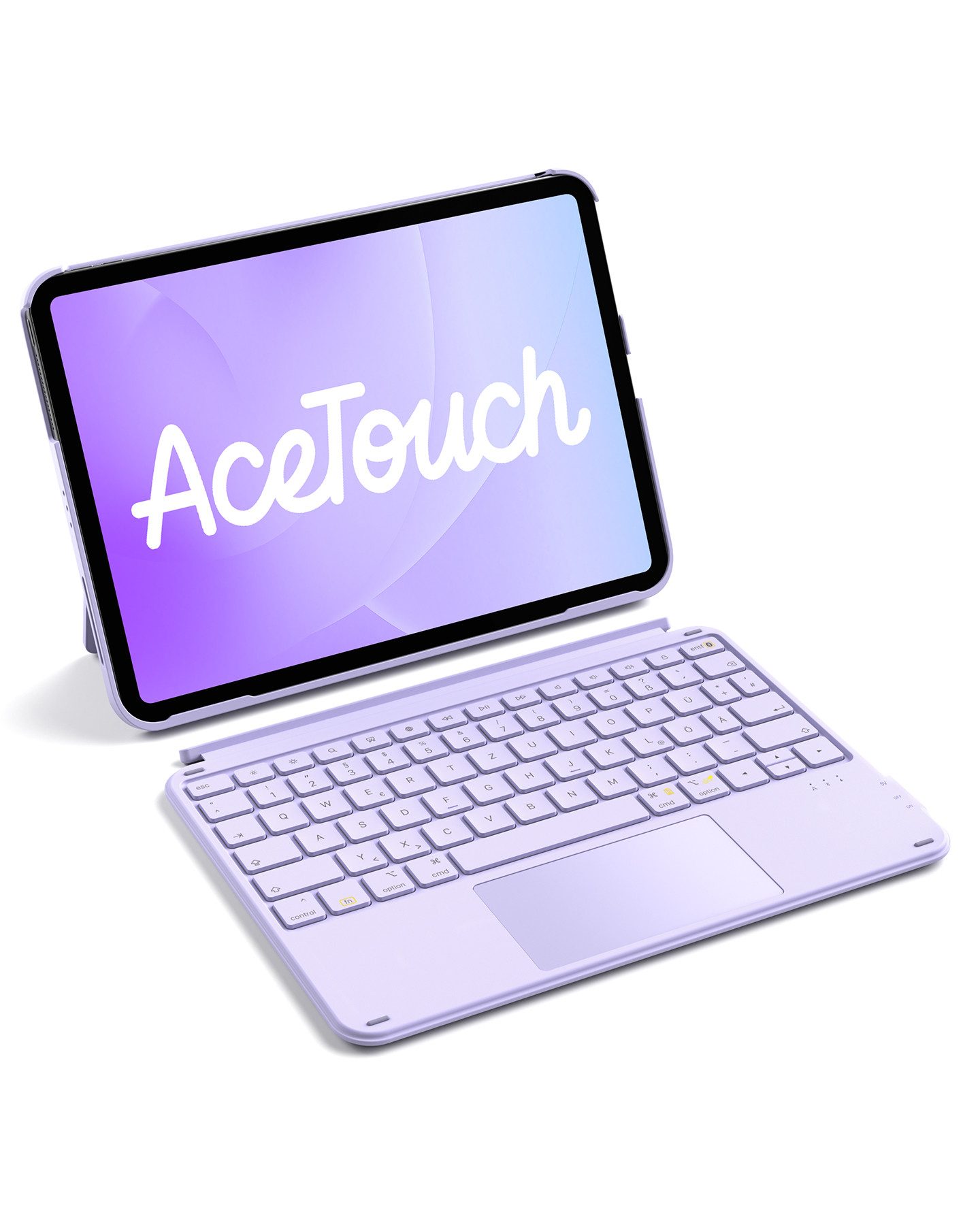 Inateck für iPad 11 Gen A16, 11 Zoll iPad Air M3 7/6/5/4, iPad 10, iPad Pro iPad-Tastatur (Ultraleichte, Abnehmbare Tastatur mit Touchpad, Tragbar)