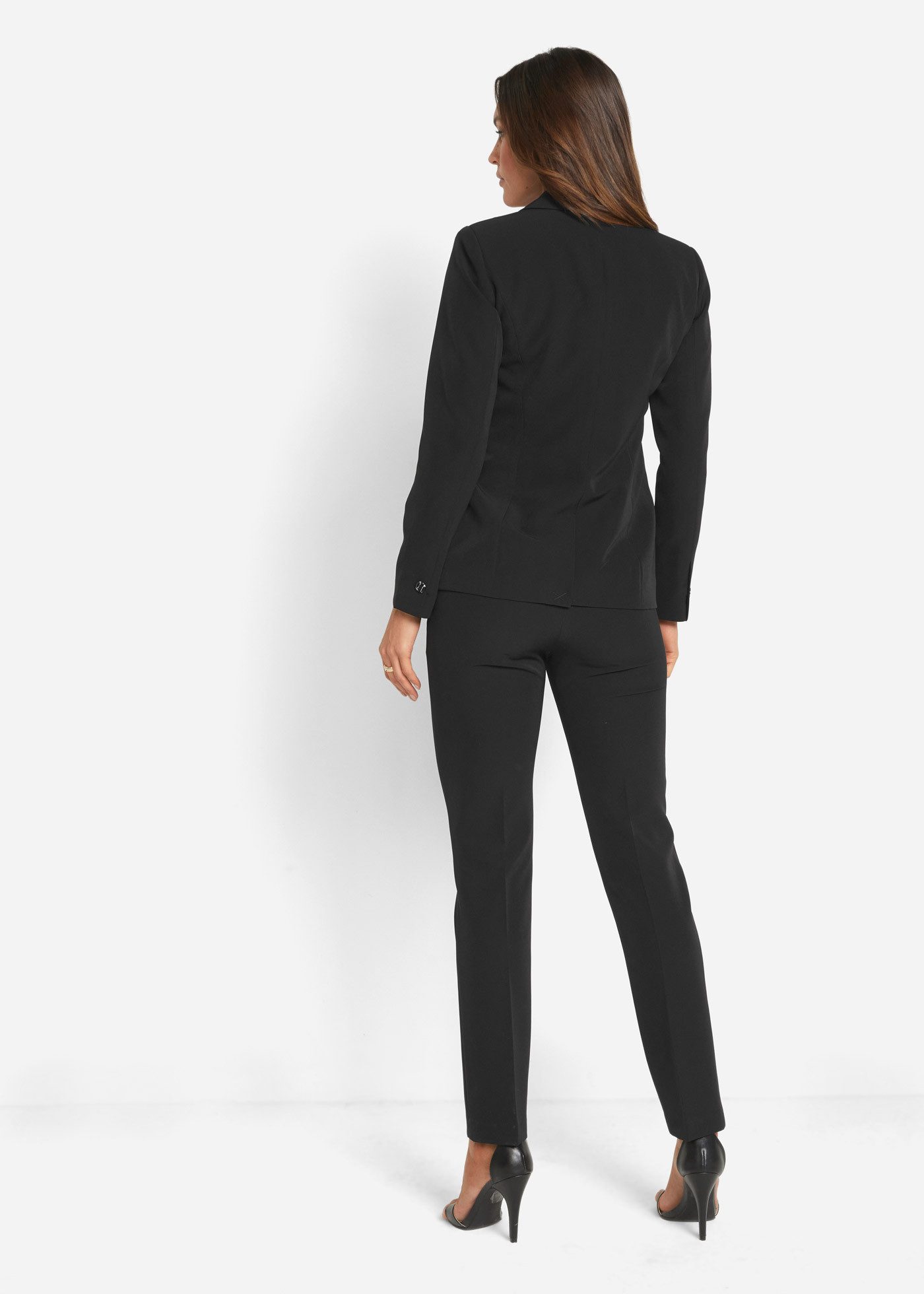 bonprix Hosenanzug (Set, 2-tlg) bestehend aus Blazer und Hose, vollständig gefüttert, schmale Passform