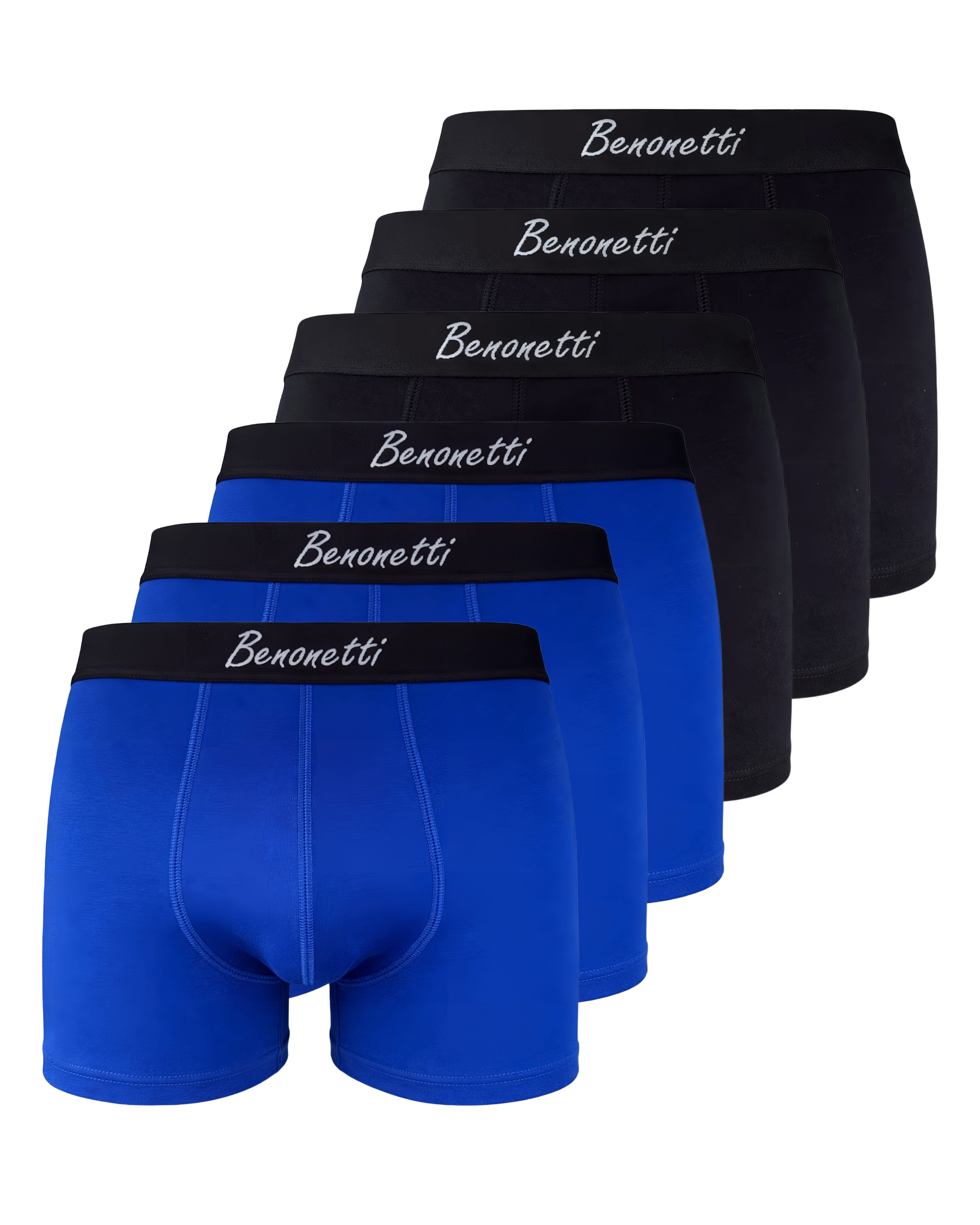 Benonetti Boxershorts 6er Pack aus Baumwolle mit hoher Tragekomfort Mit Komfortbund und Logo, ohne kratzenden Zettel