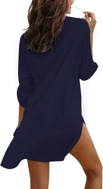 FIDDY Strandkleid Damen Strandkleid Bikini Cover Up Bademode Strand Vertuschen Shirt