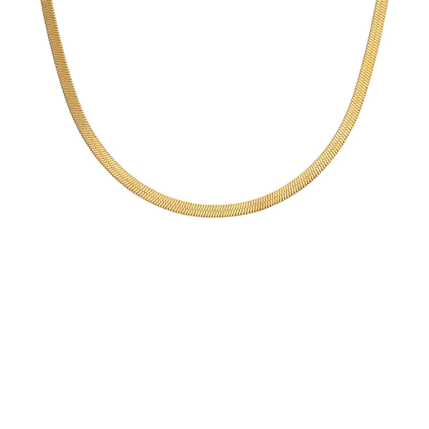 LUCARDI Kette ohne Anhänger Halskette - Stahl - Gold - Damen
