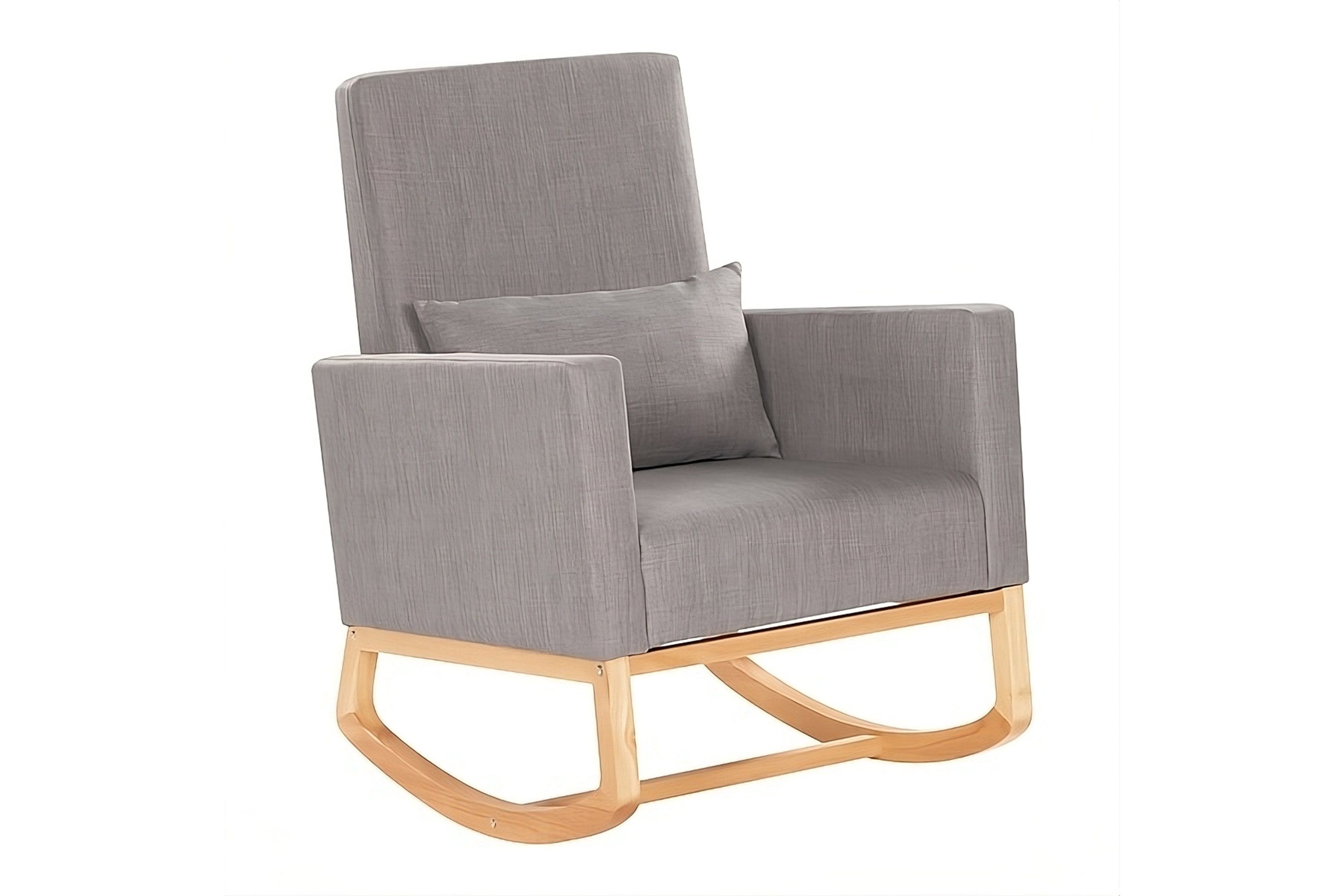 boho living® Schaukelsessel 2-in-1 Sessel verwendbar als Schaukelsessel Sessel Schaukelstuhl einfacher oder Rock (inkl. Zierkissen)